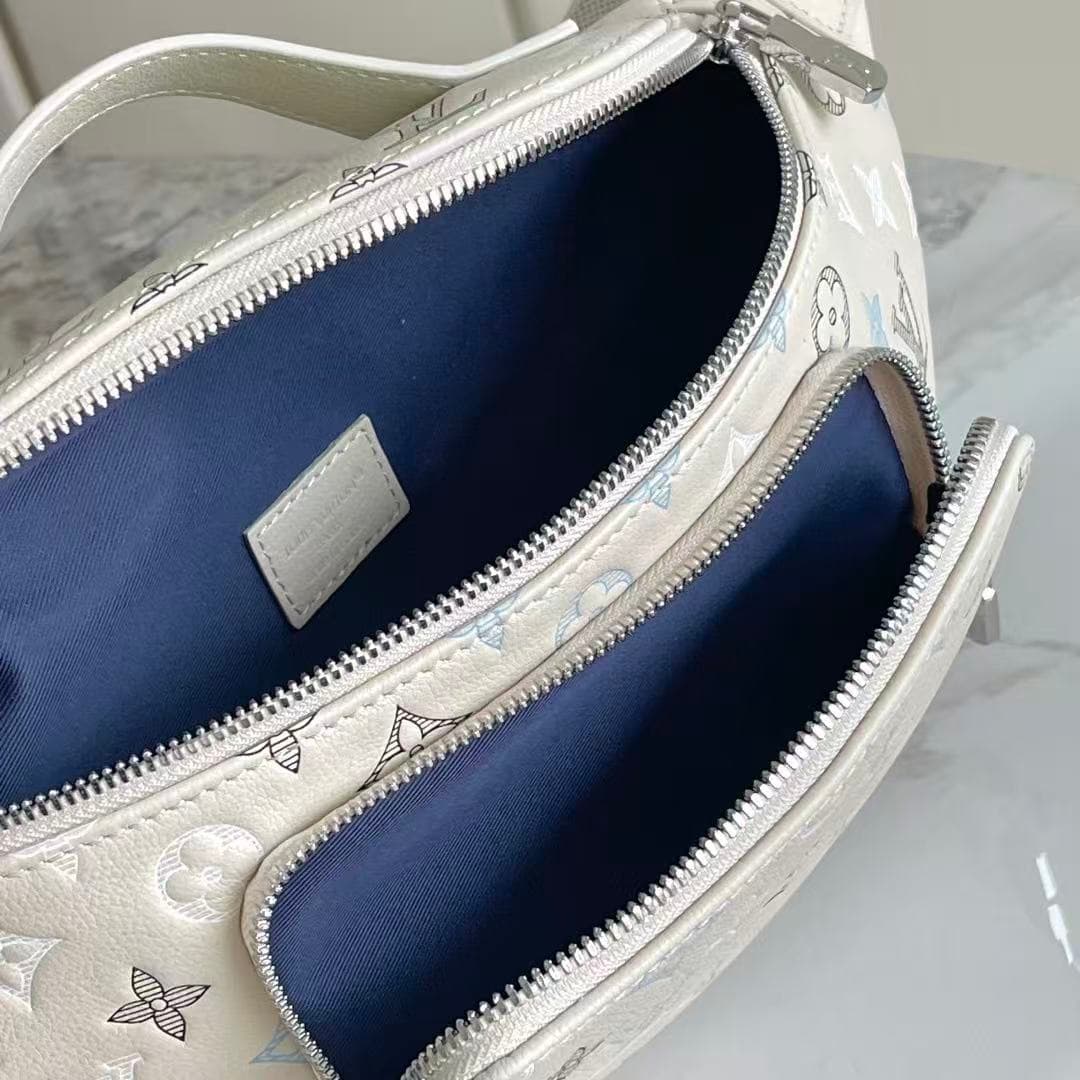Louis Vuitton Rush Bumbag Ecru White Monogram Shadow calfskin leather M28619 High