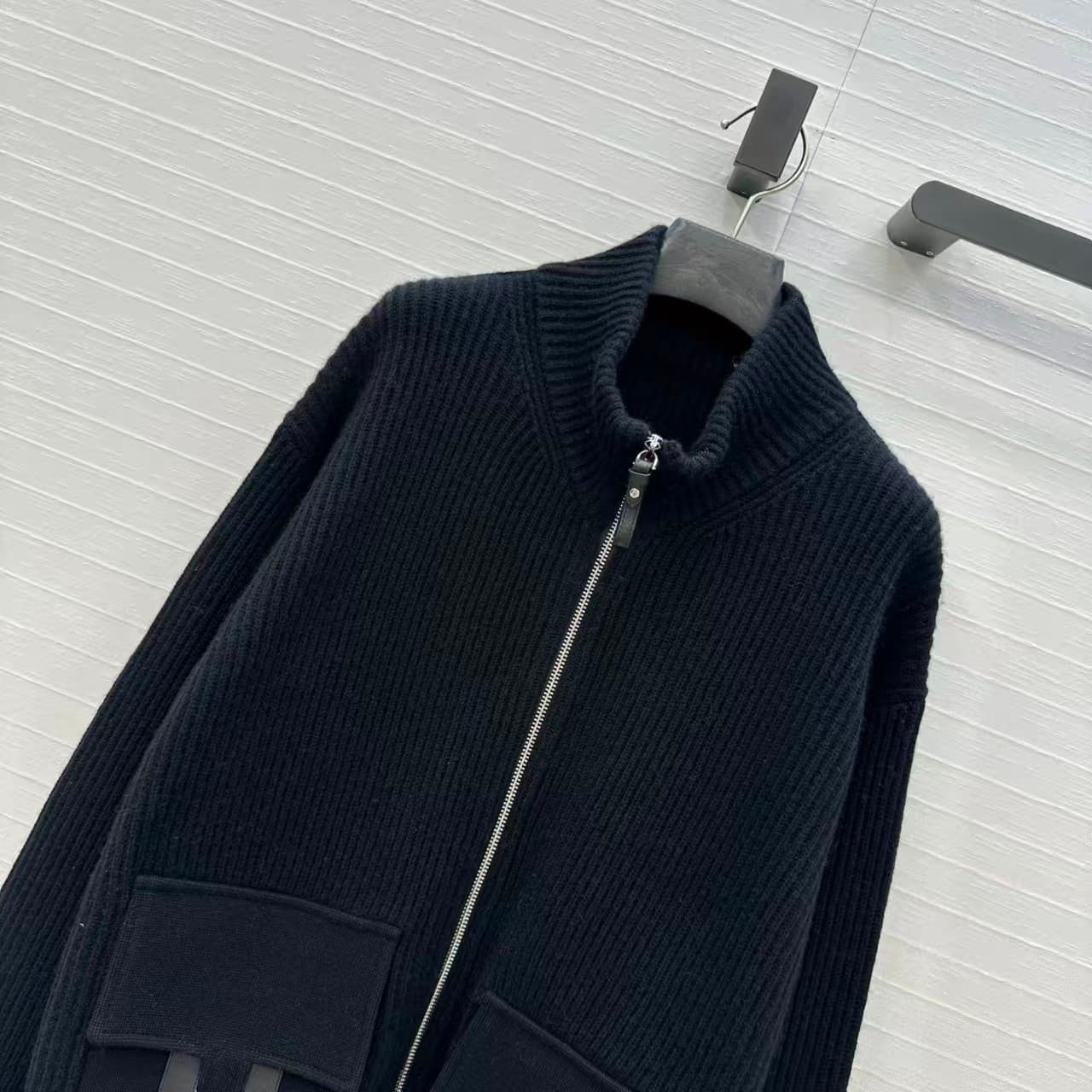 Hermes Women's H Pocket Zipped Long Jacket