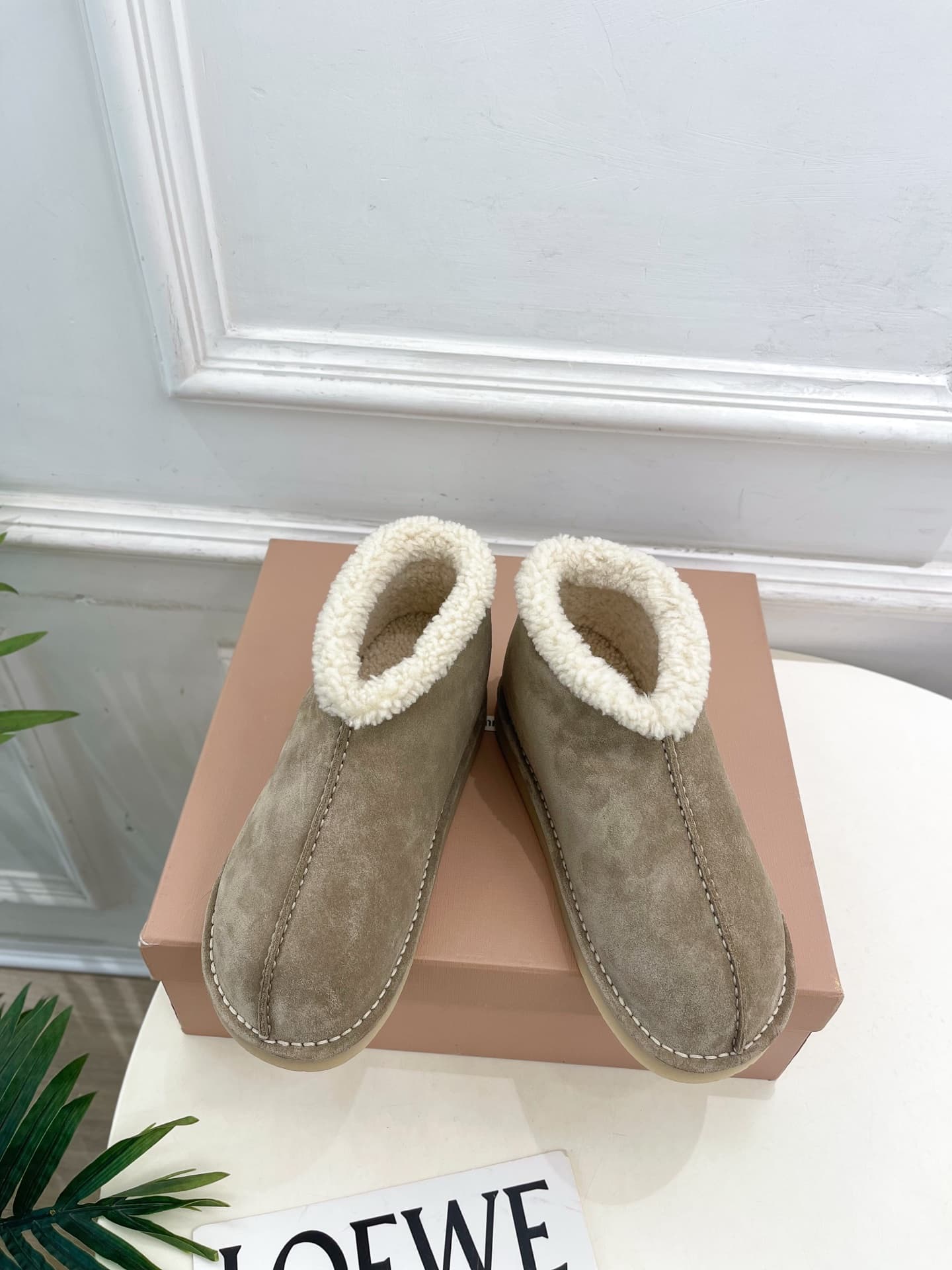 Miu Miu shearling-trimmed Suede Boots