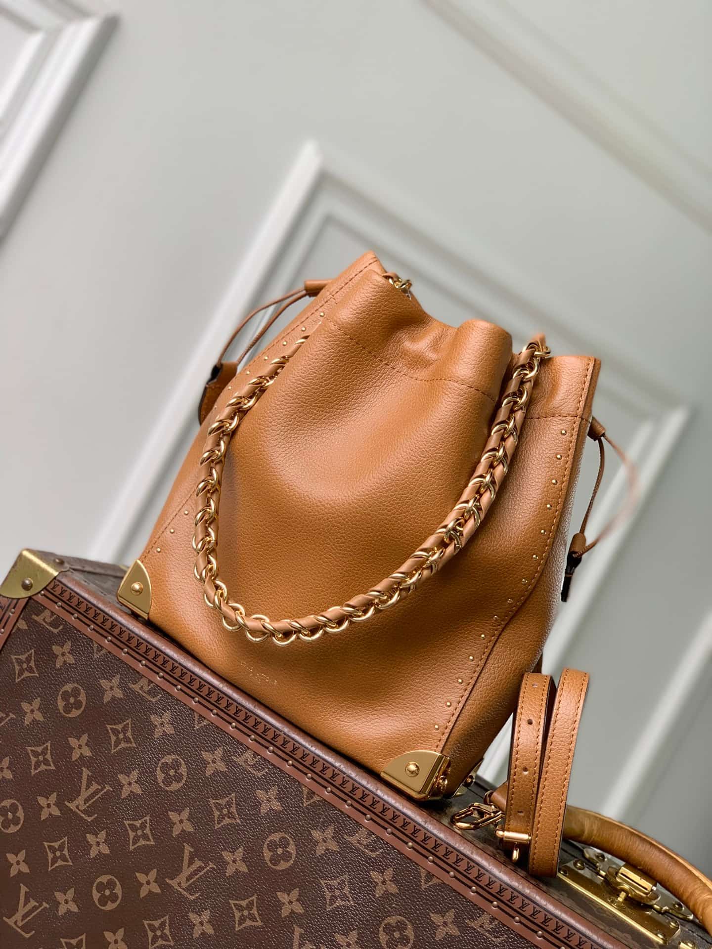 Louis Vuitton Noé Trunk Tan Calfskin leather M29131 High