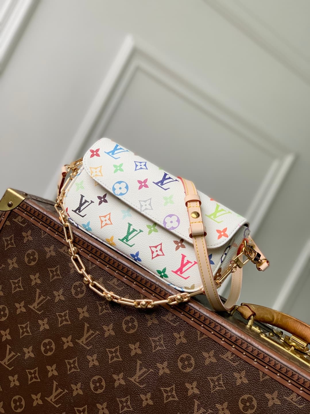 Louis Vuitton x Takashi Murakami Wallet On Chain Ivy monogram canvas M27492 High