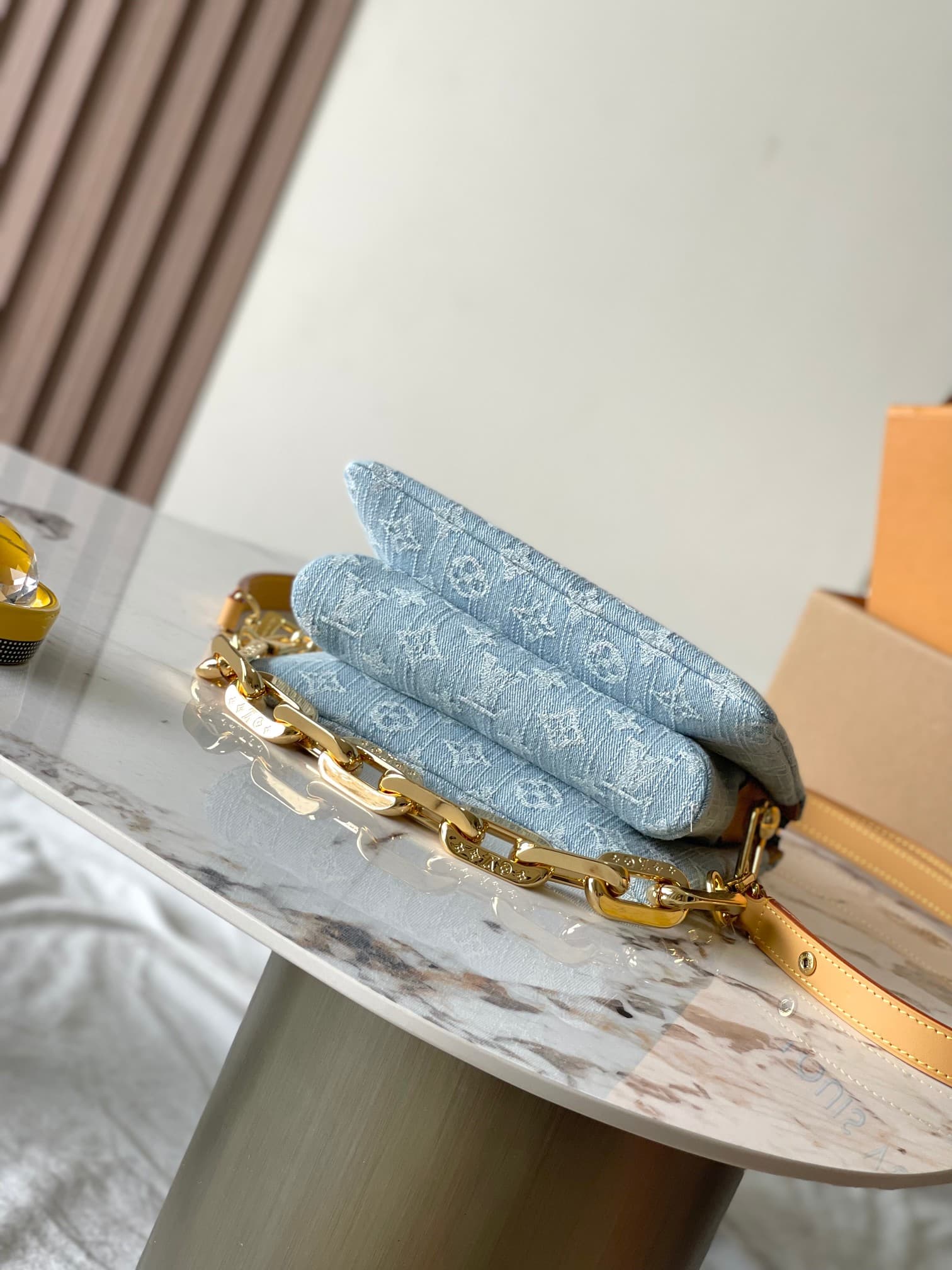 Louis Vuitton COUSSIN BB Monogram Denim Sky Blue Denim M11401 TOP