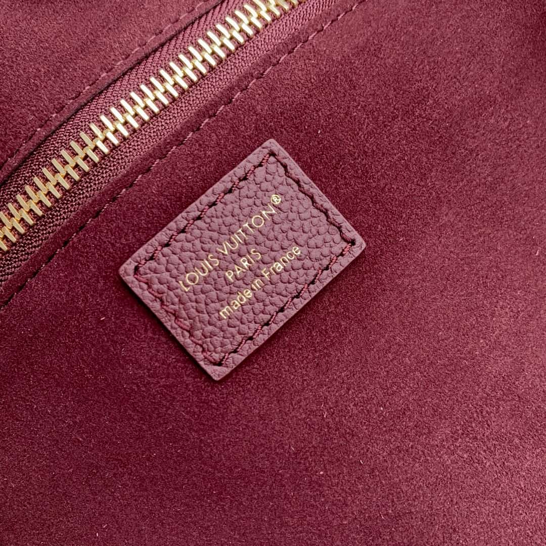 Louis Vuitton Neverfull MM Embossed grained cowhide leather M25855 Grenat High