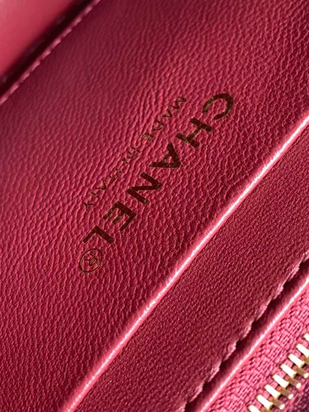 Chanel Wallet on chain Grained Calfskin & Gold-Tone Metal Pink AS6554 A