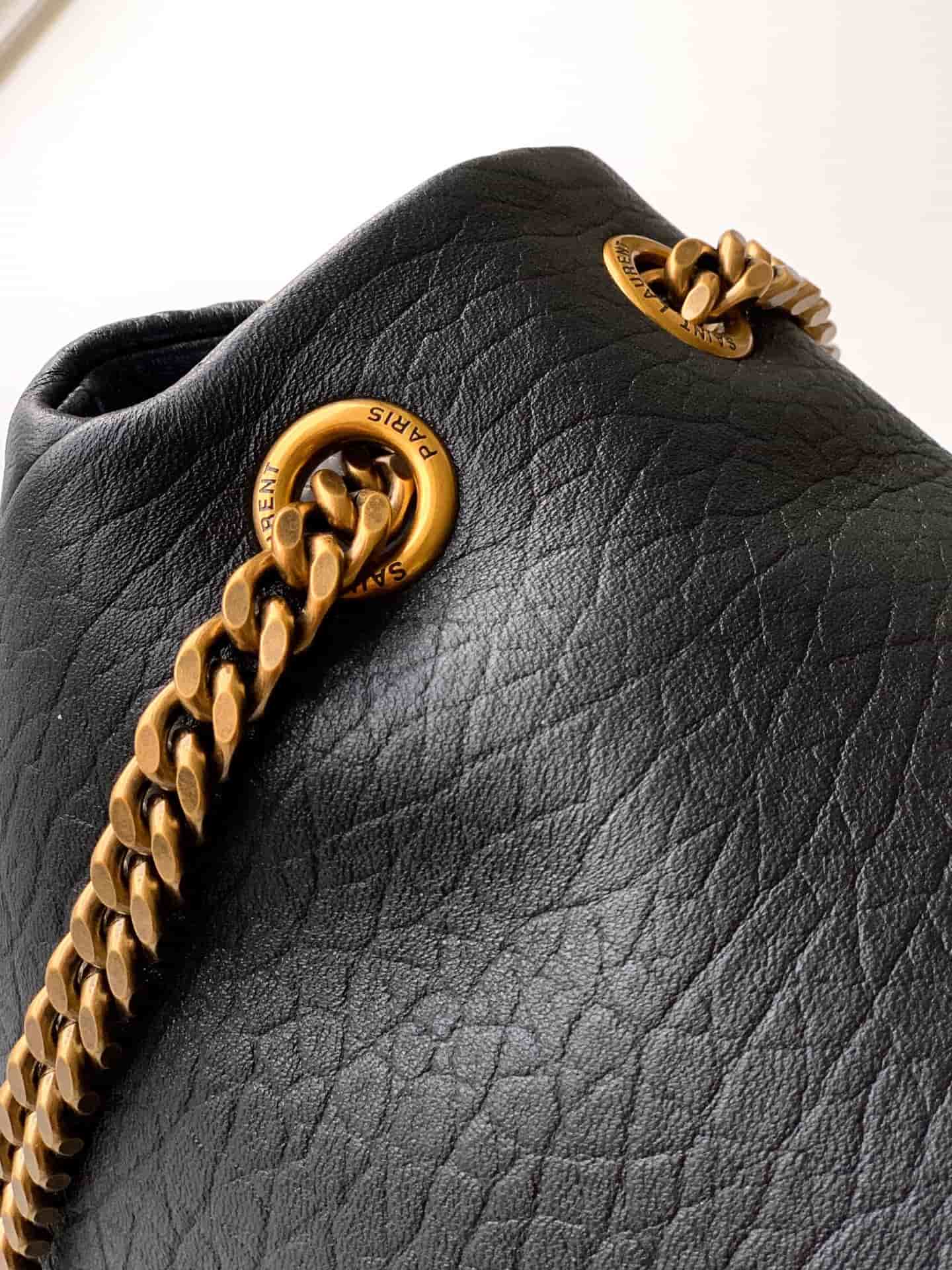 Calypso large in grained lambskin 777399 IN Black High