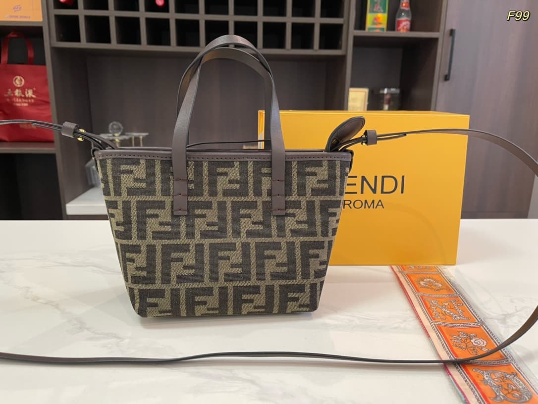 Fendi Mini Roll FF jacquard bag