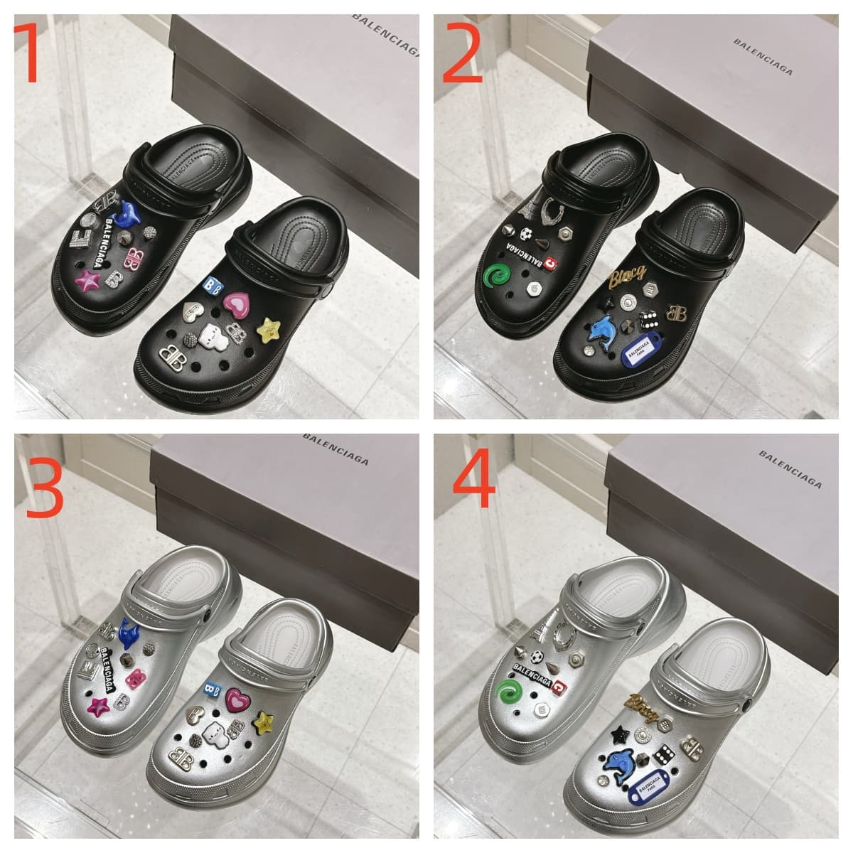 Balenciaga Women's Crocs Mule Jibbitz
