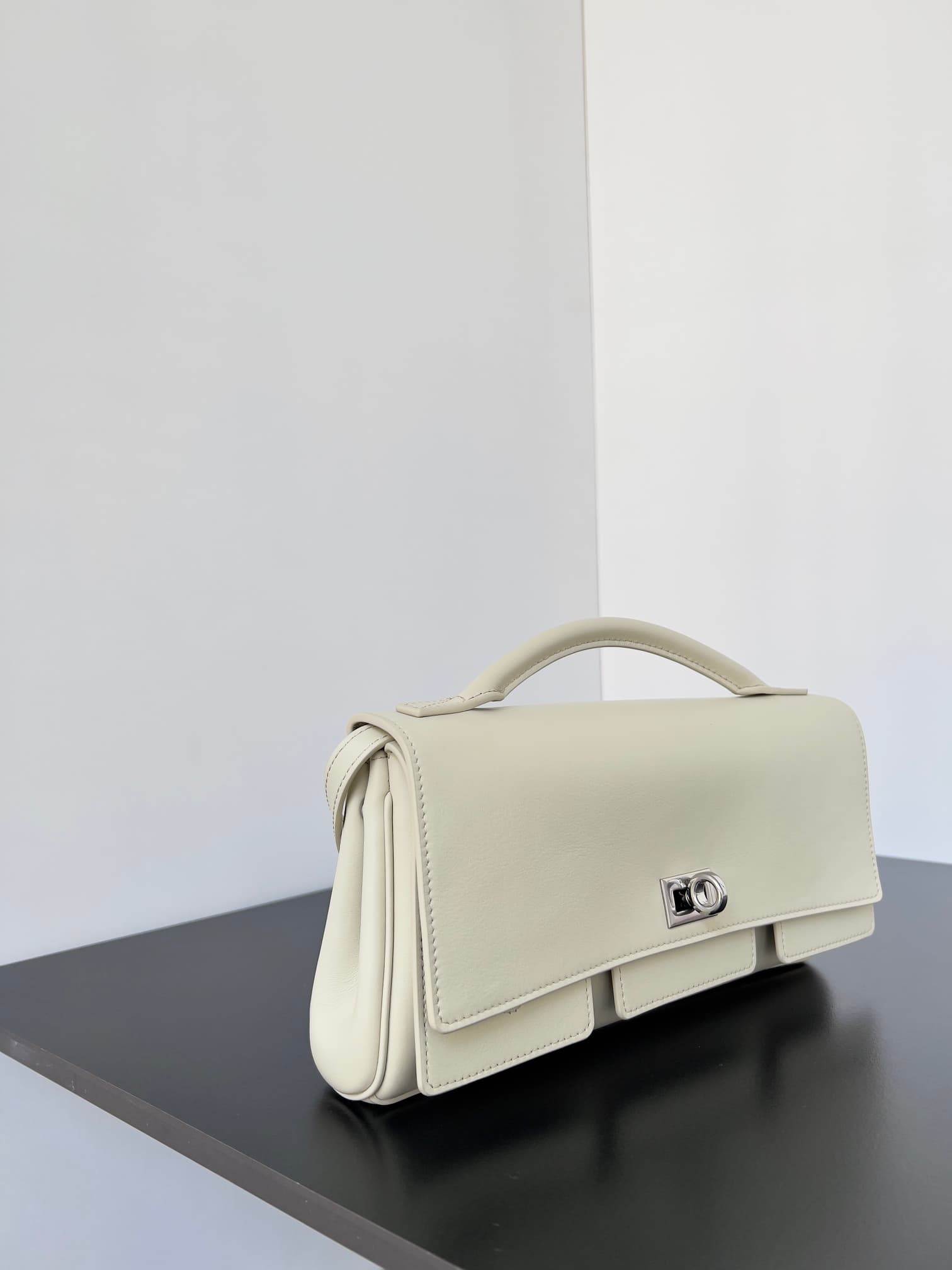 Balenciaga Bel Air Small Clutch On Strap smooth leather High