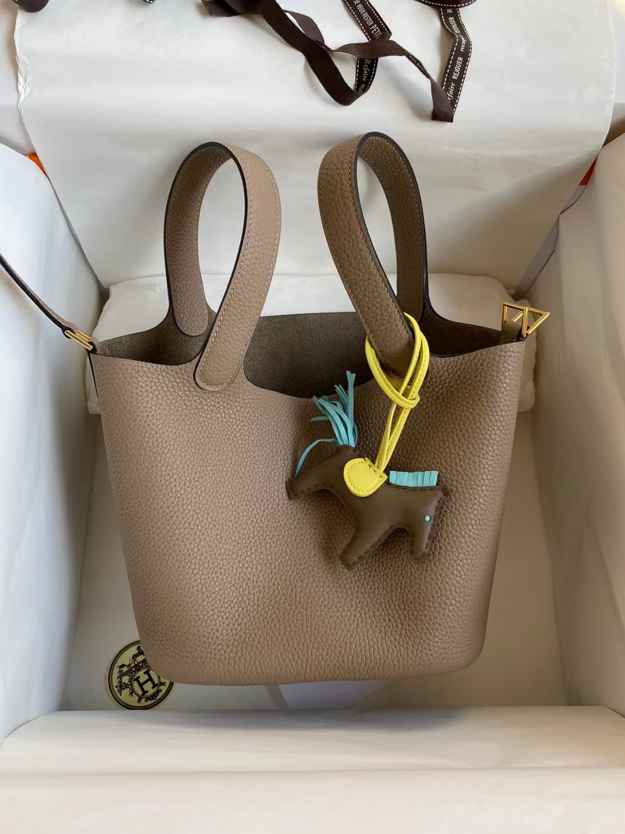 Hermes Picotin Lock 18/22 Bag Togo Leather In Trench-Gold WAX High
