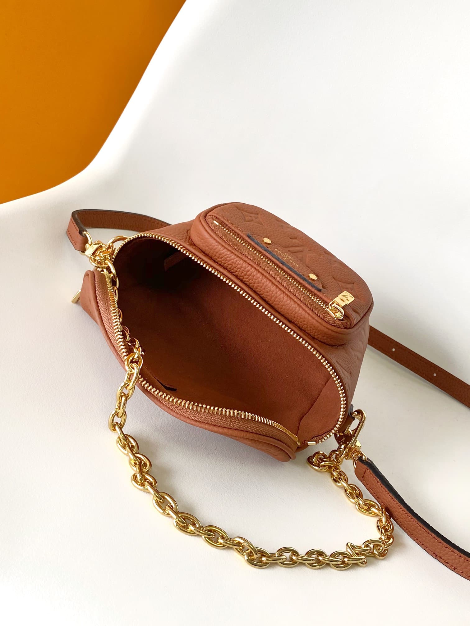 Louis Vuitton Mini Bumbag Cognac Monogram Empreinte Leather M12753 High