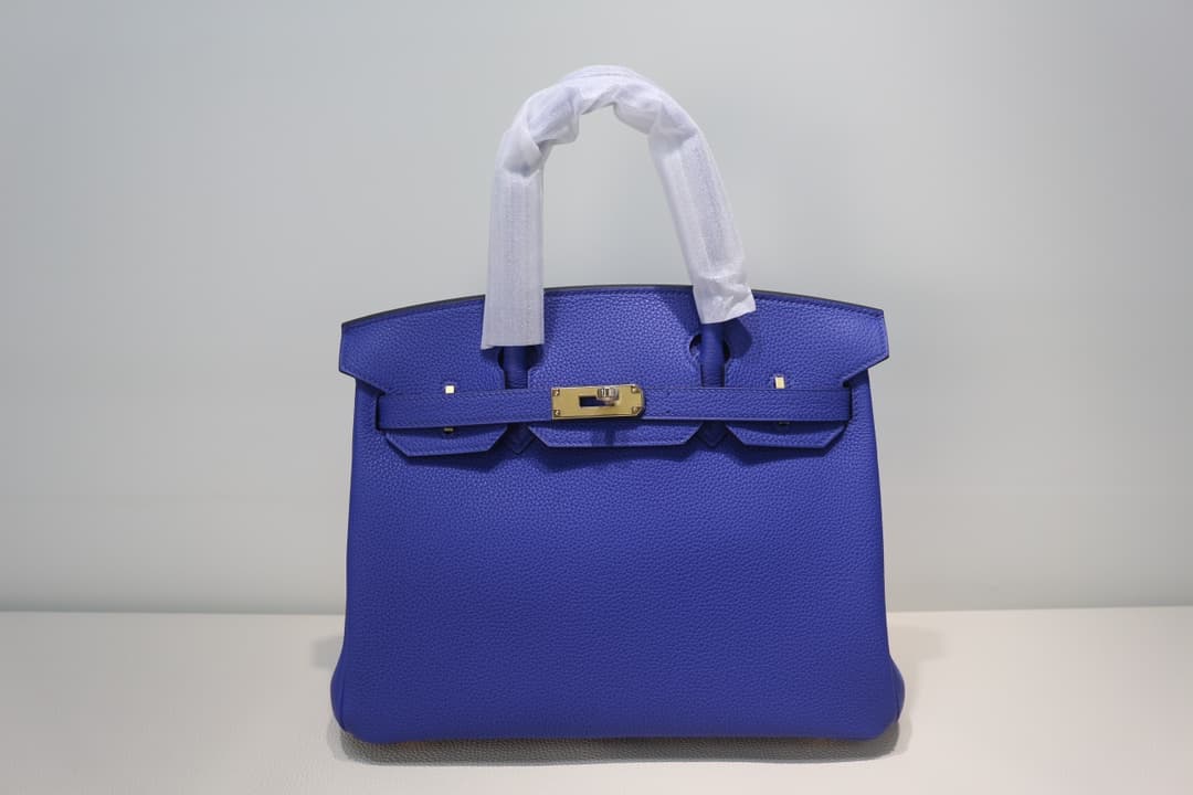 Hermes Birkin 25/30/35cm Bag Togo Leather In Blue Electric WAX High