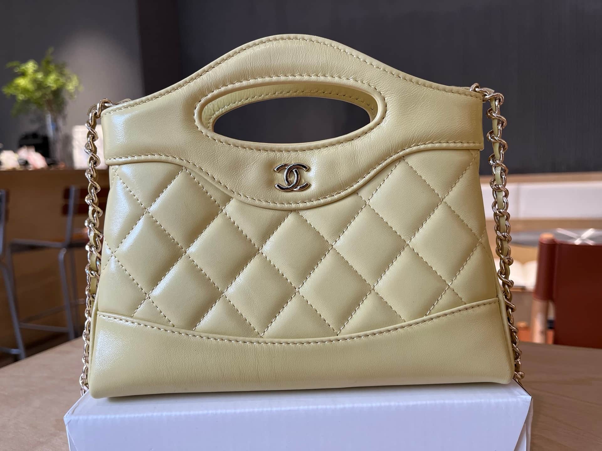 Chanel 31 Mini BAG Calfskin & Gold-Tone Metal AP3656 Light Yellow A