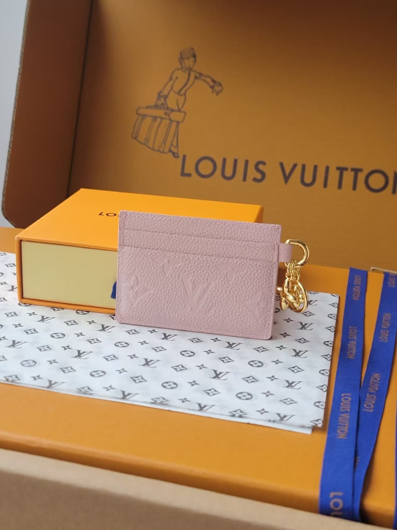 Louis Vuitton Charms Card Holder Monogram Empreinte Leather