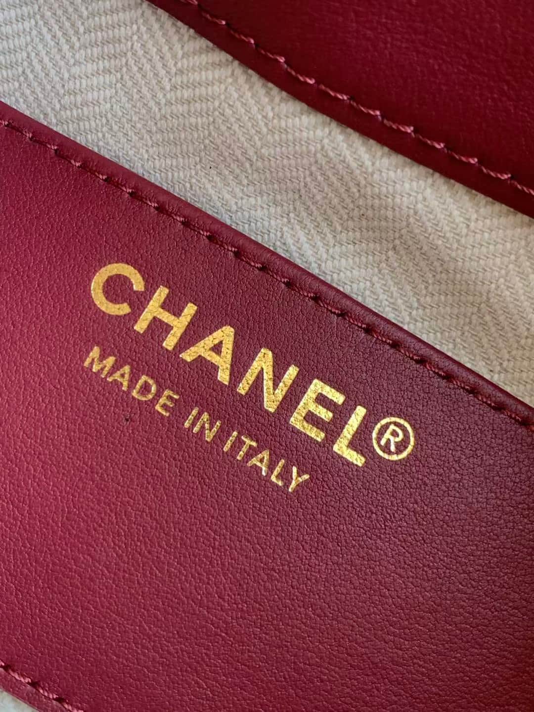 Chanel Small Bucket Bag Calfskin Leather & Gold-Tone Metal Grey AS6537 A