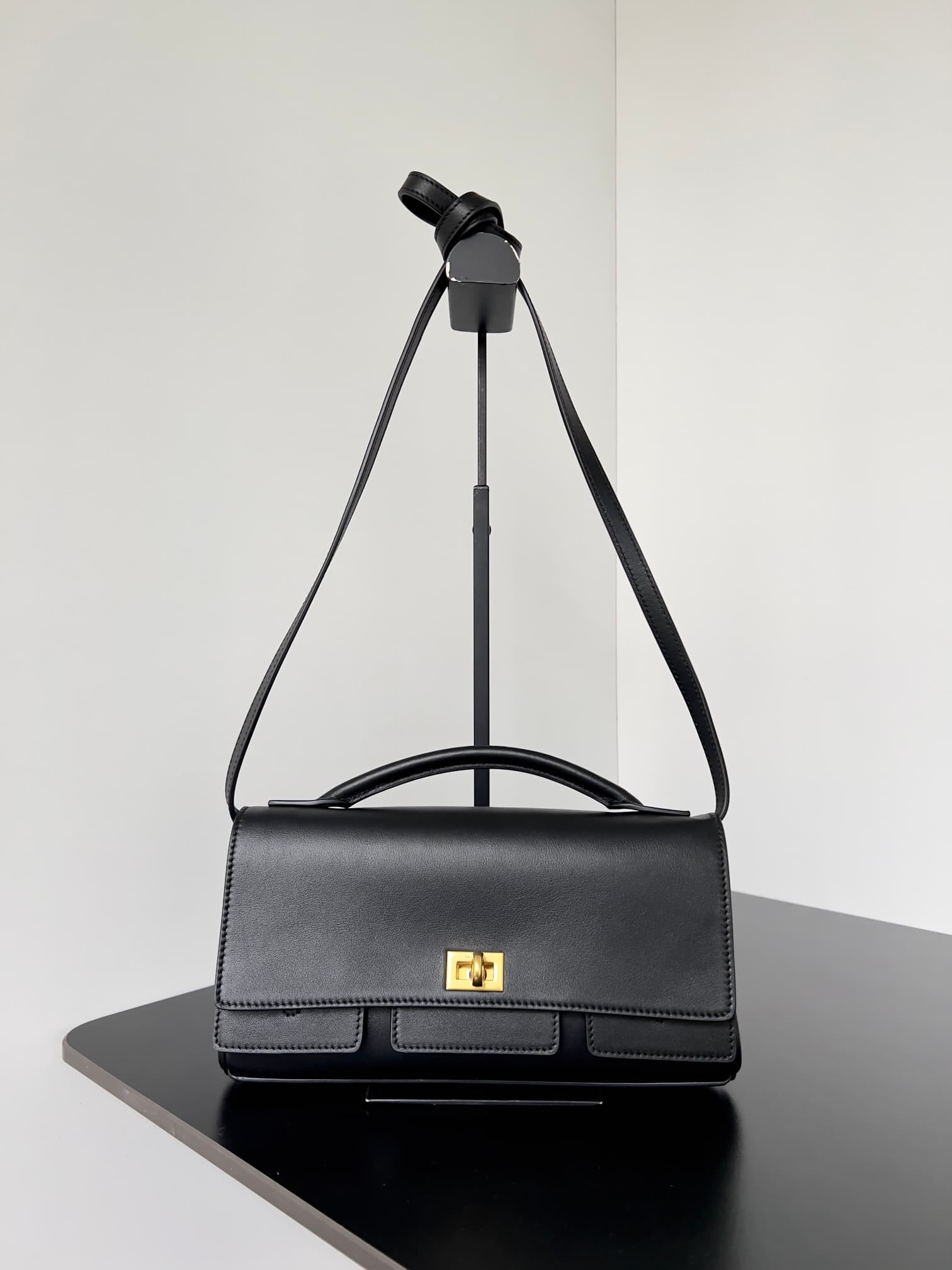 Balenciaga Bel Air Small Clutch On Strap smooth leather High