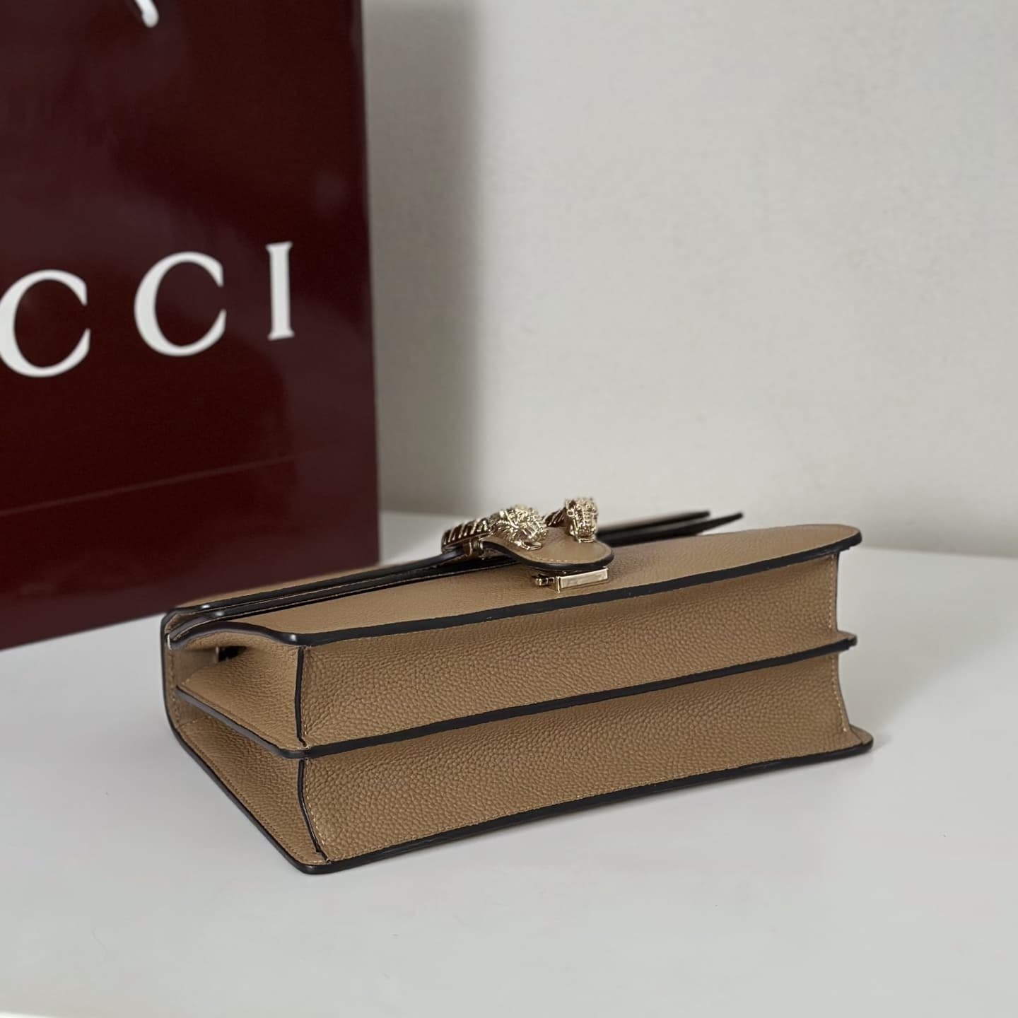 Dionysus Medium Shoulder Bag 795005 Beige Leather High