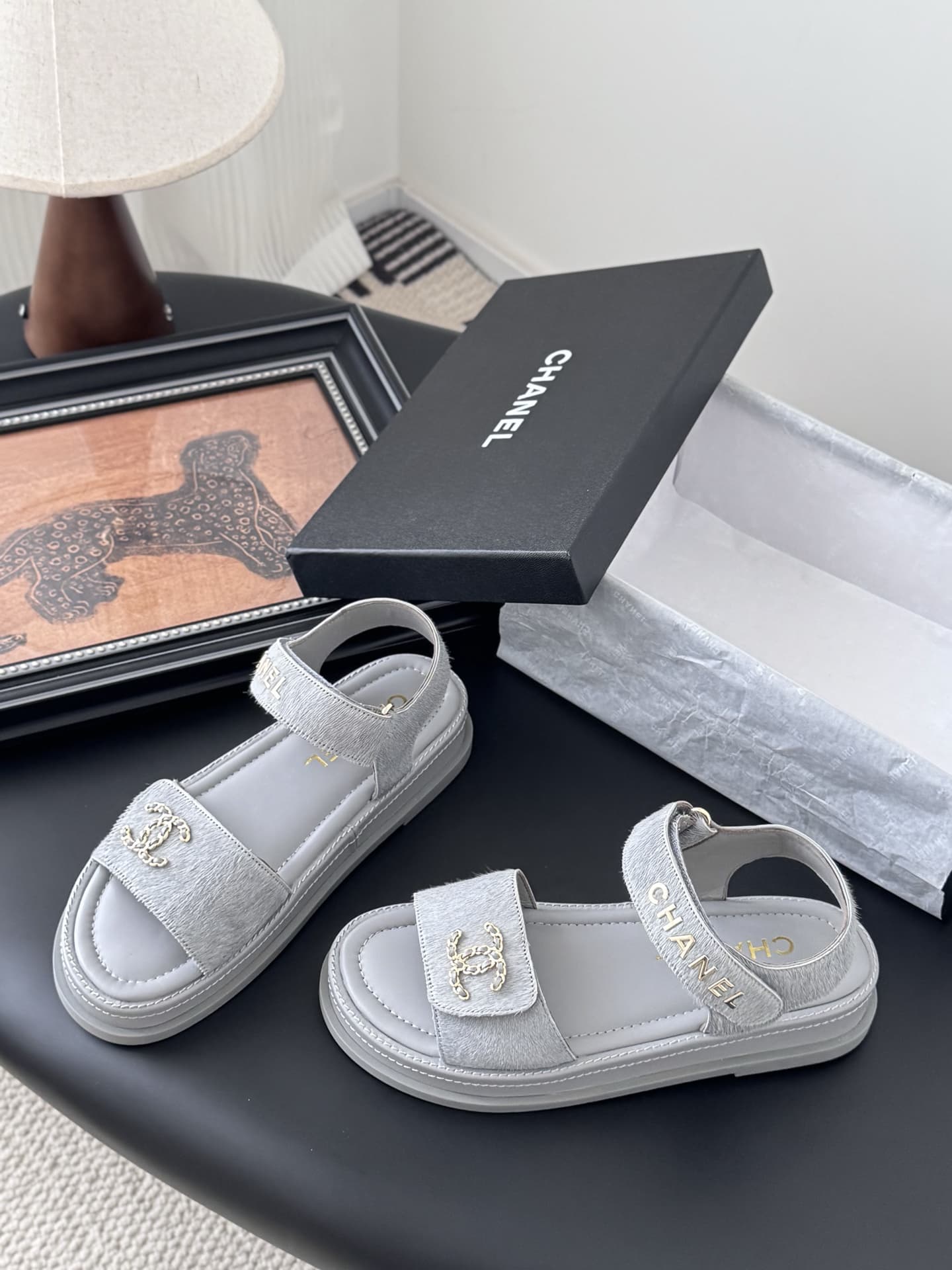 Chanel Tod's Patent Leather Slingback Sandals Women