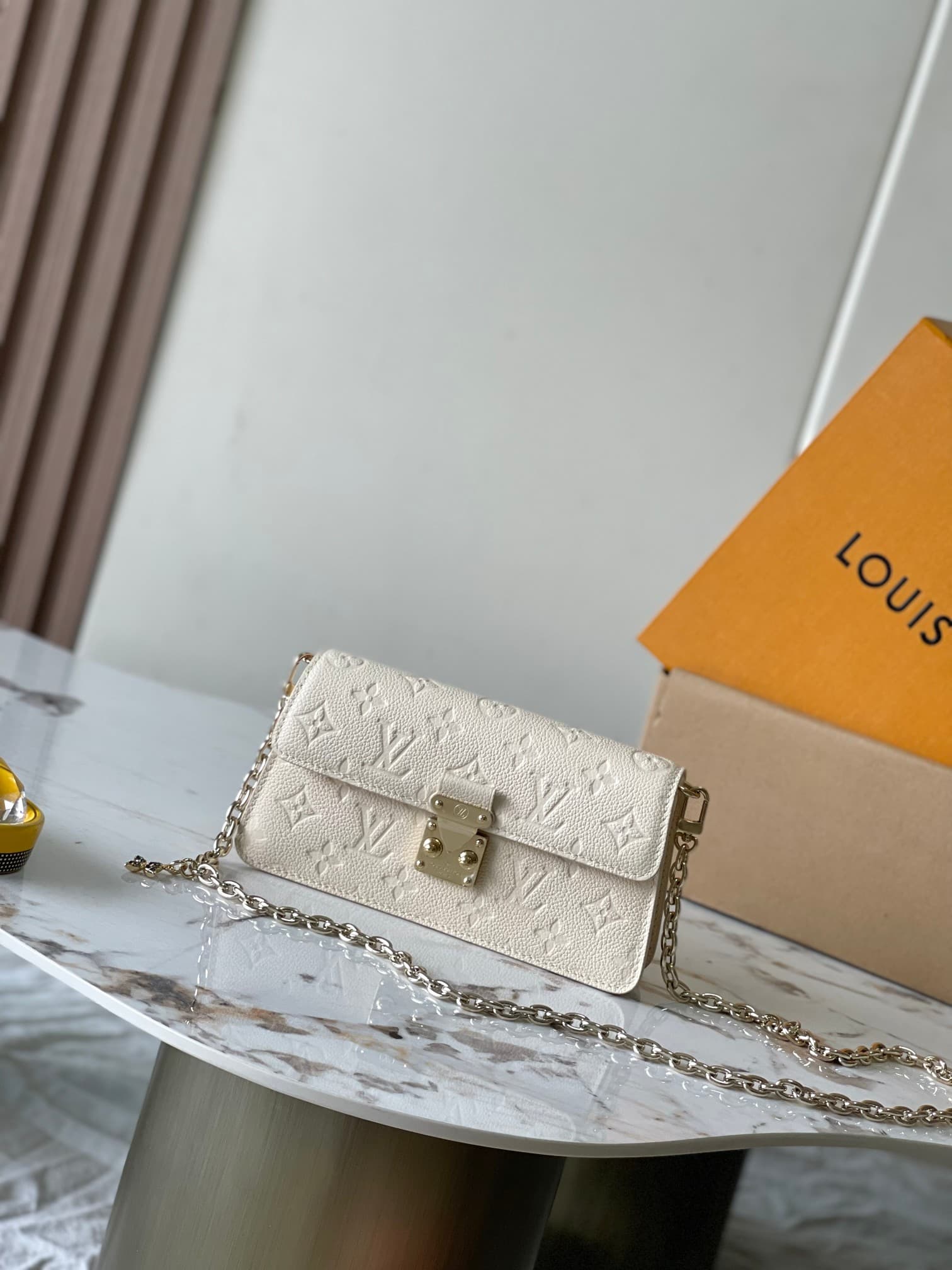 Louis Vuitton Wallet On Chain Métis Cream Monogram Empreinte embossed supple grained cowhide leather M82836 TOP