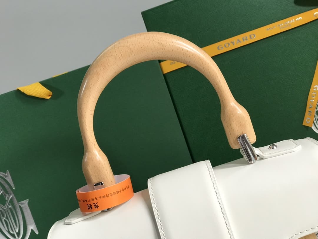 Saïgon PM Bag Goyardine Canvas & Clamecy Cowhide White High