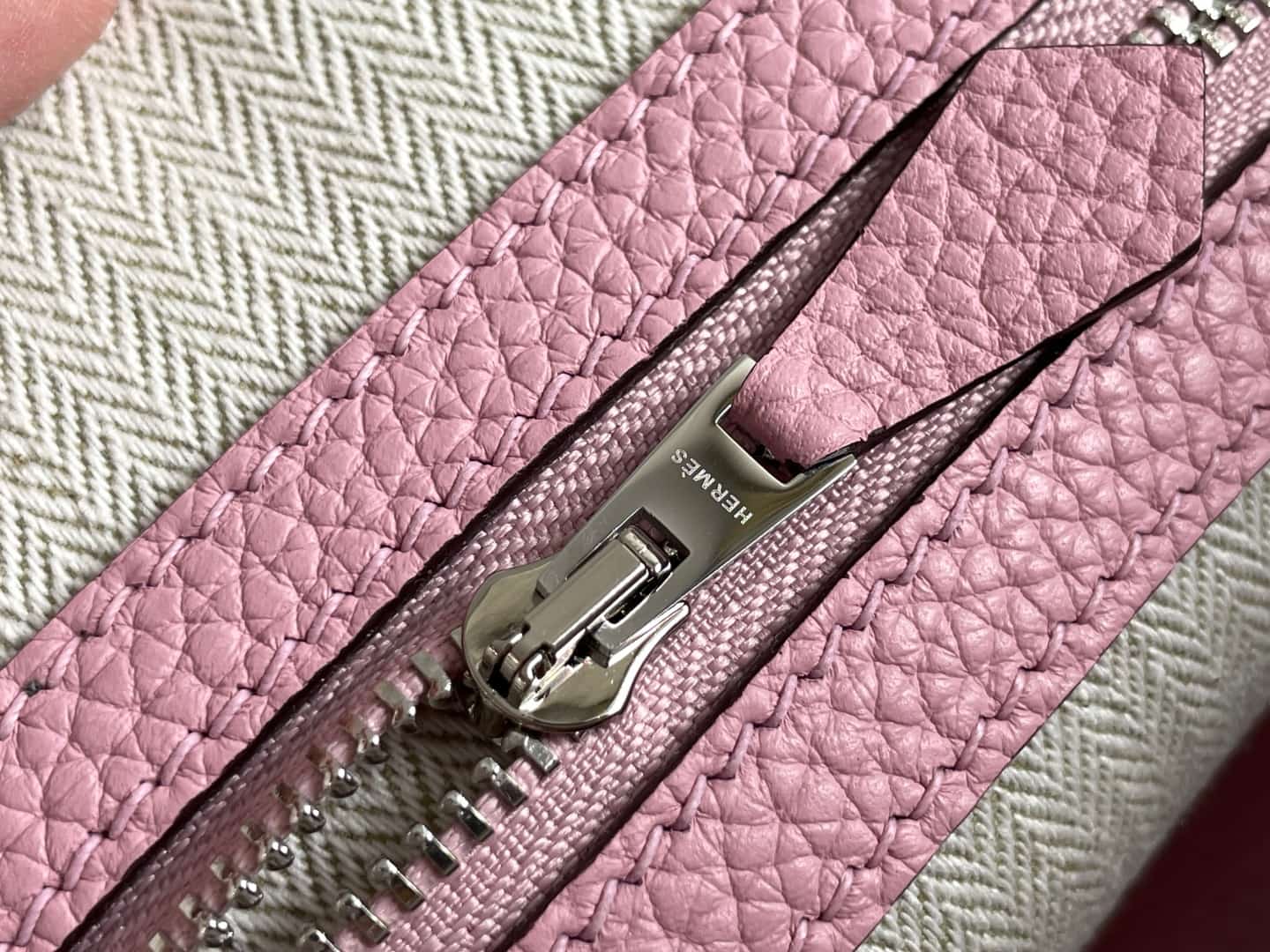 Hermes Garden Party 23 bag in Rose Saiura Togo Leather WAX High