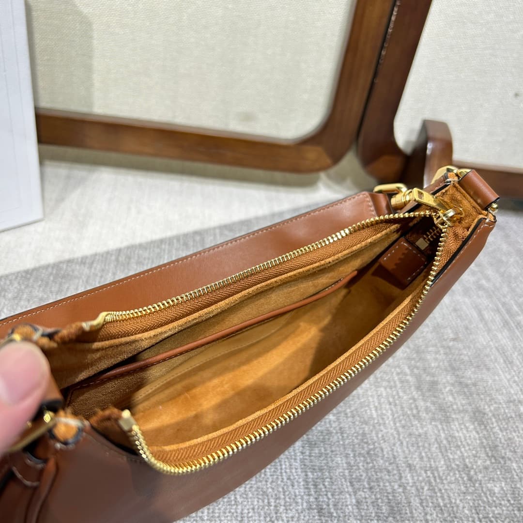 Celine Medium Strap Ava Bag in Smooth Calfskin Caramel High