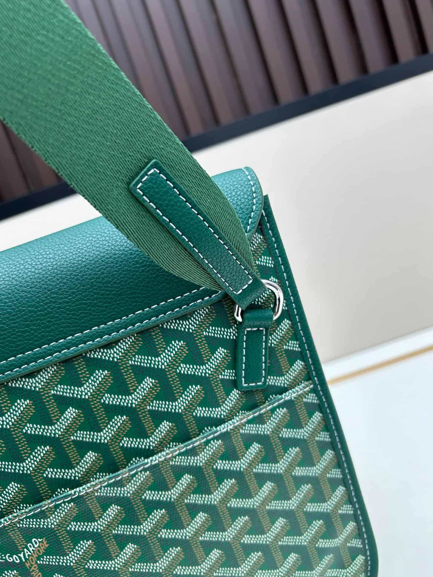 Goyard Coursier Messenger Bag Green Mid