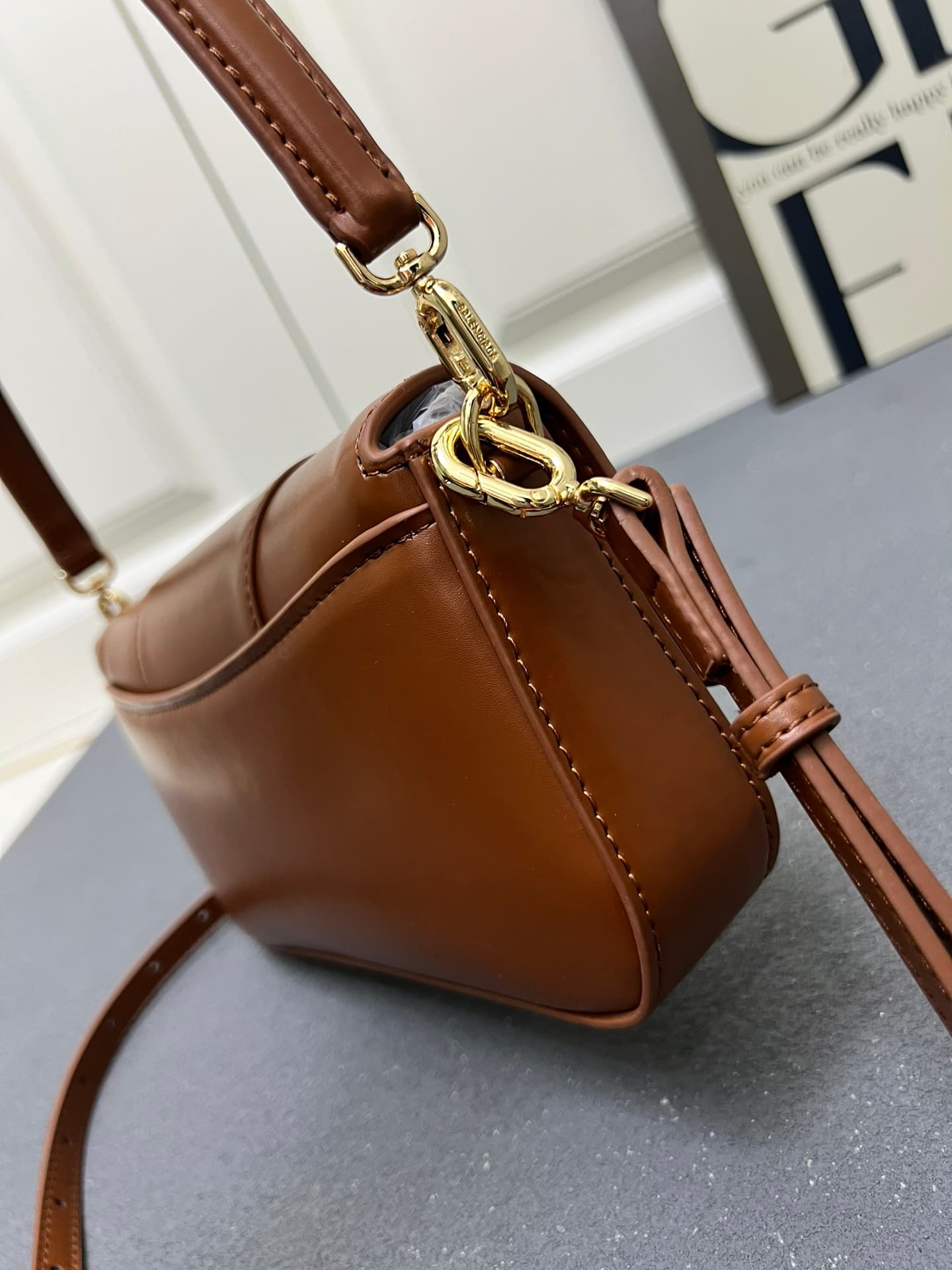 Balenciaga Hourglass sling bag Brown High