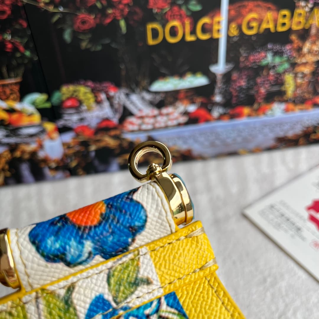 Dolce & Gabbana Miss Sicily top handle bag with Majolica and Leopard print leather High