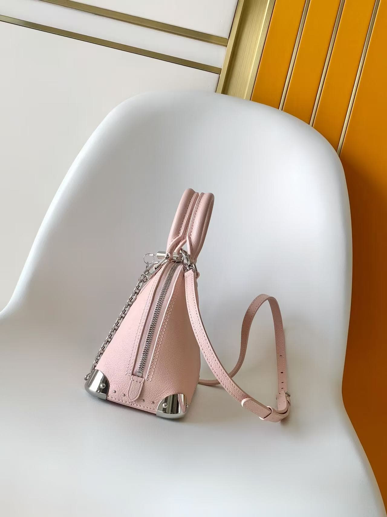 Louis Vuitton Alma Trunk BB Petal Pink Calfskin leather M2A301 High