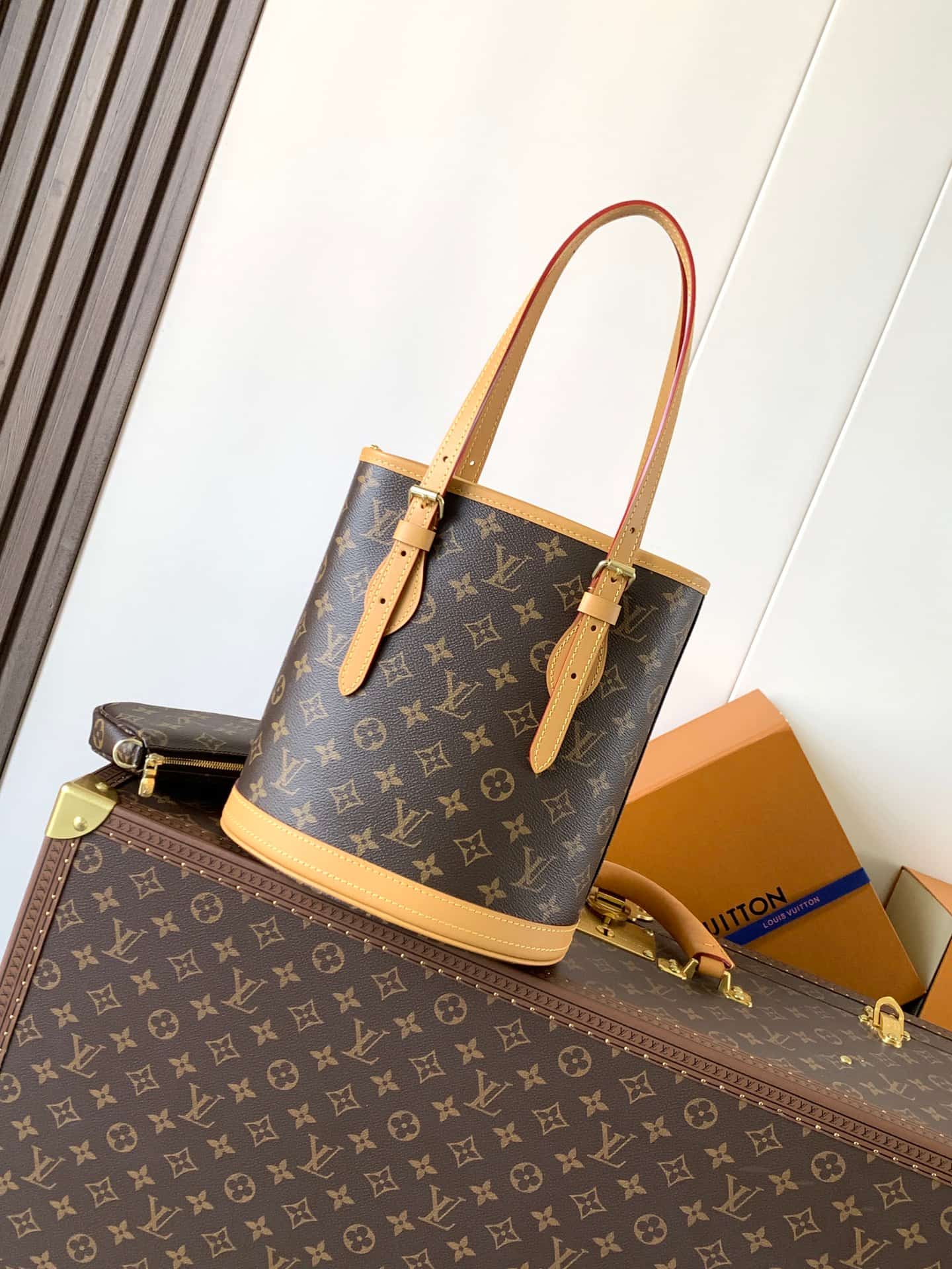 Louis Vuitton Petit Bucket bag Monogram coated canvas M42238 High