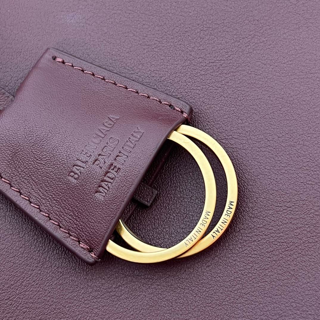 Balenciaga Rodeo Small Bag in Dark Burgundy Leather With Gold-Tone Metal TOP