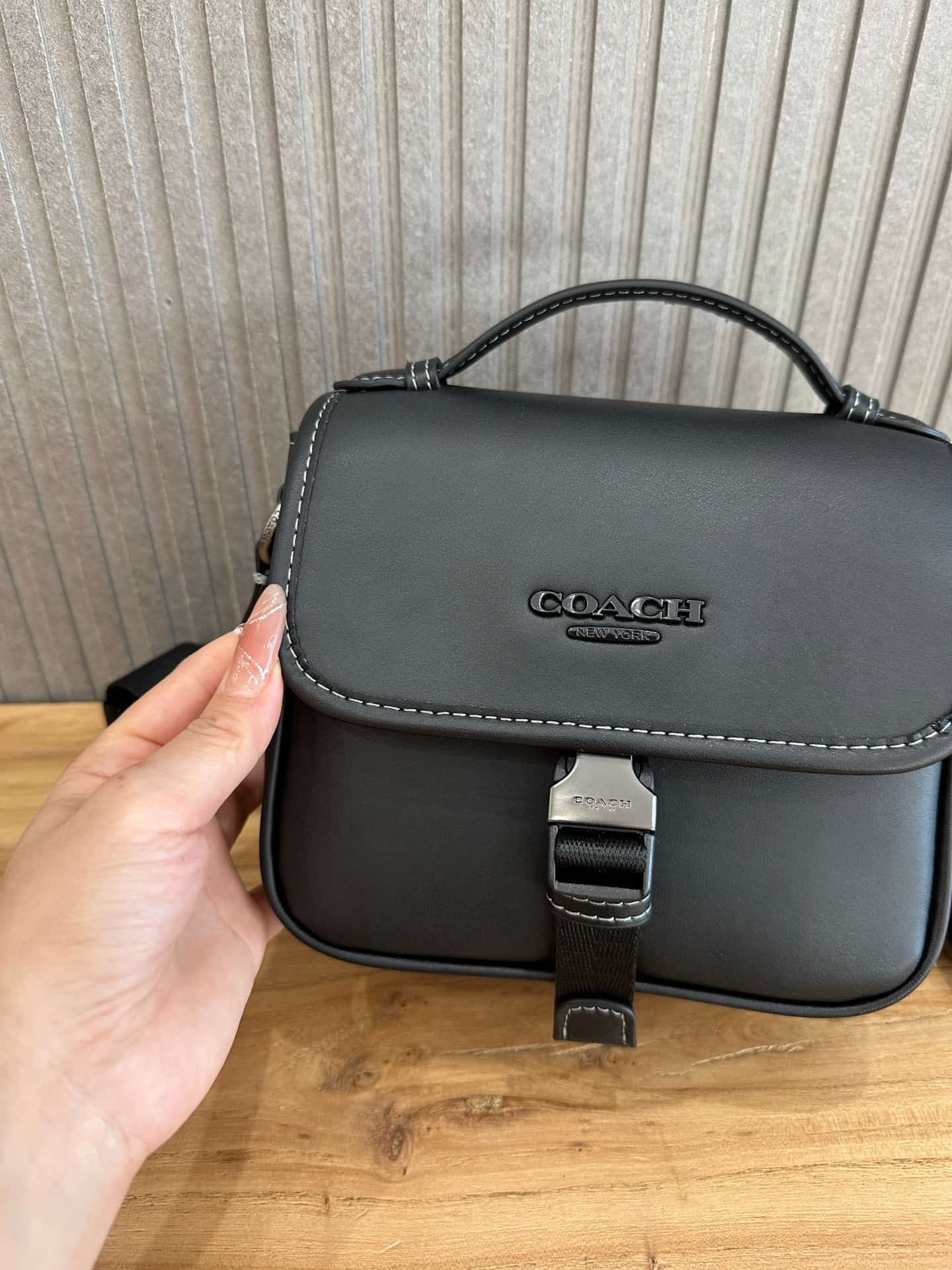 Coach Racer Crossbody Bag Black Leather High