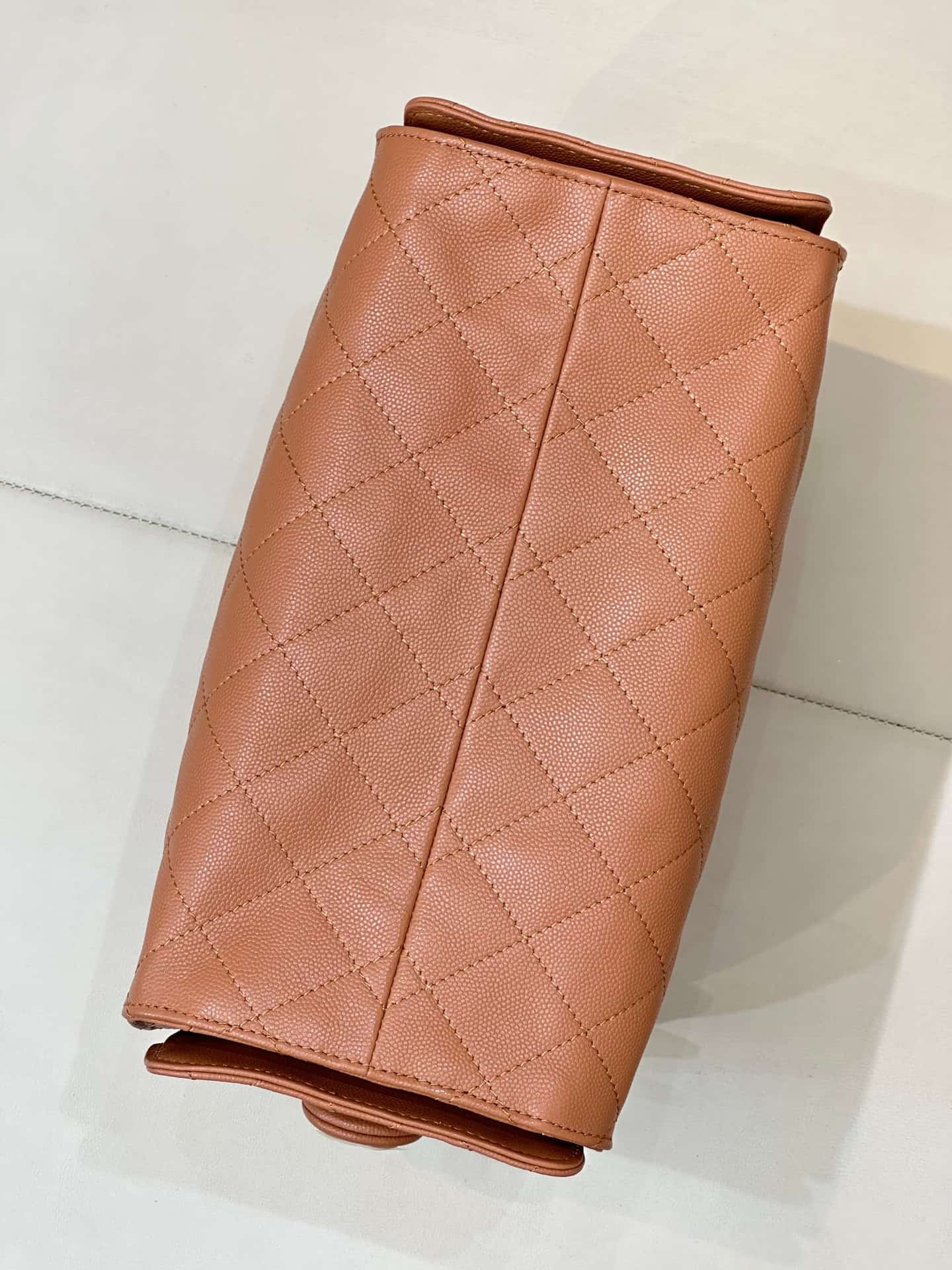 Chanel 25 Small Hobo handbag AS5293 Grained Calfskin & Gold-tone Metal Brown TOP
