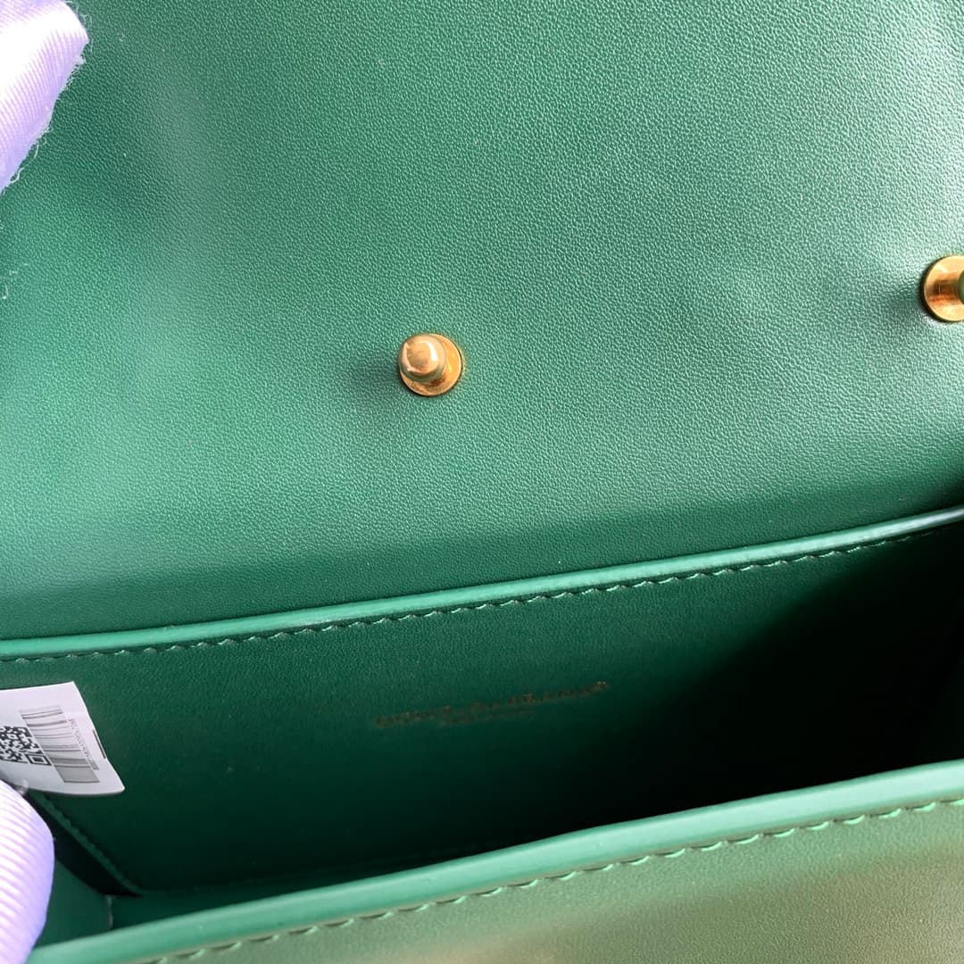 Dolce & Gabbana Small Devotion bag in smooth calfskin in Green High