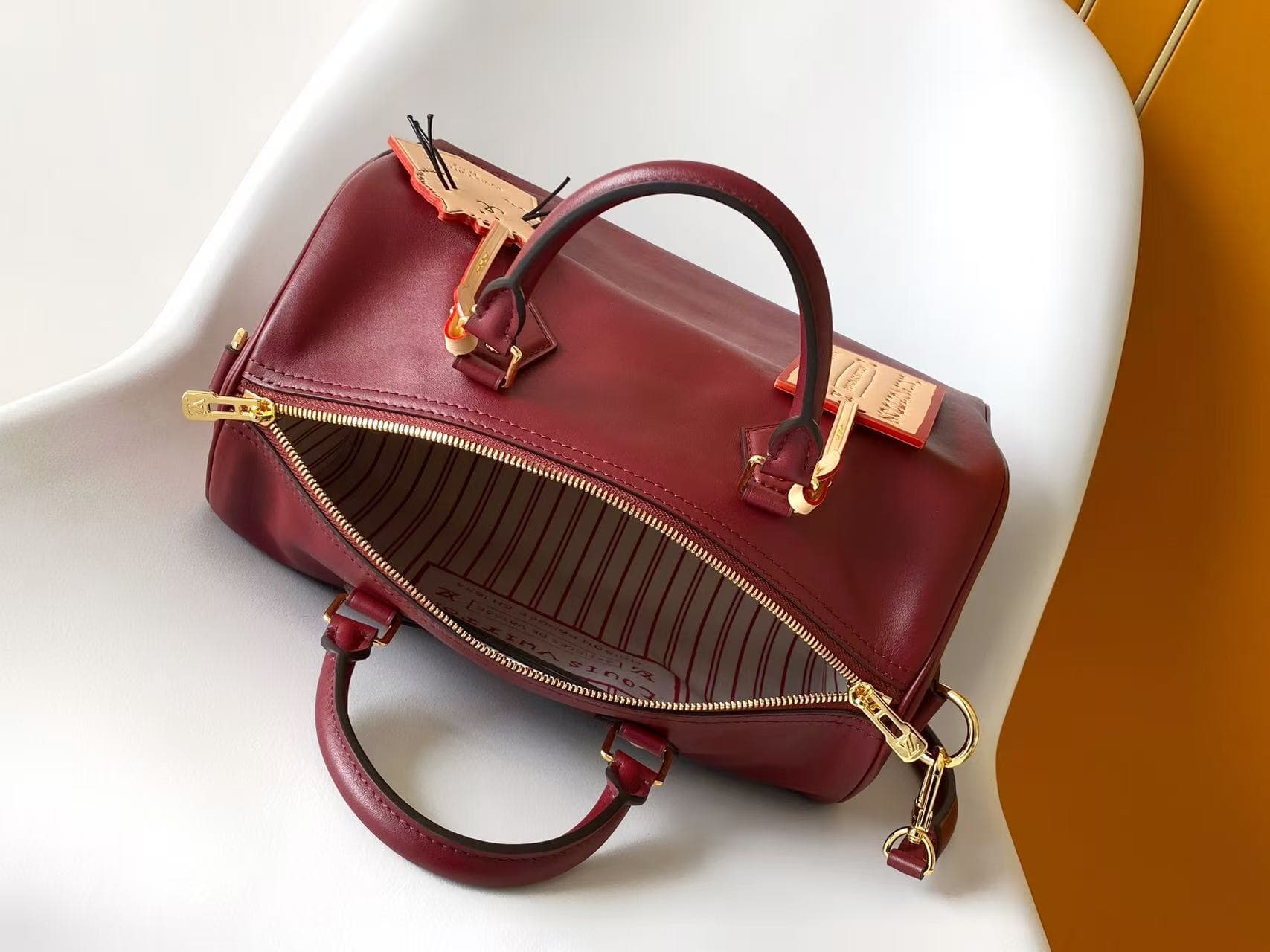 Louis Vuitton Speedy Soft 30 Plum Calfskin leather M25766 High
