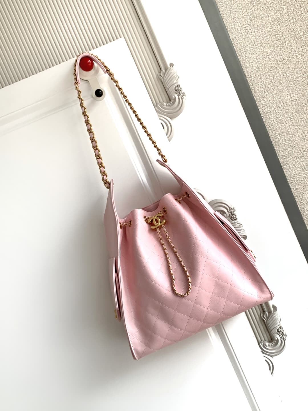 Chanel 25 Medium Hobo Medium handbag AS5311 Grained Calfskin & Gold-tone Metal Pink A