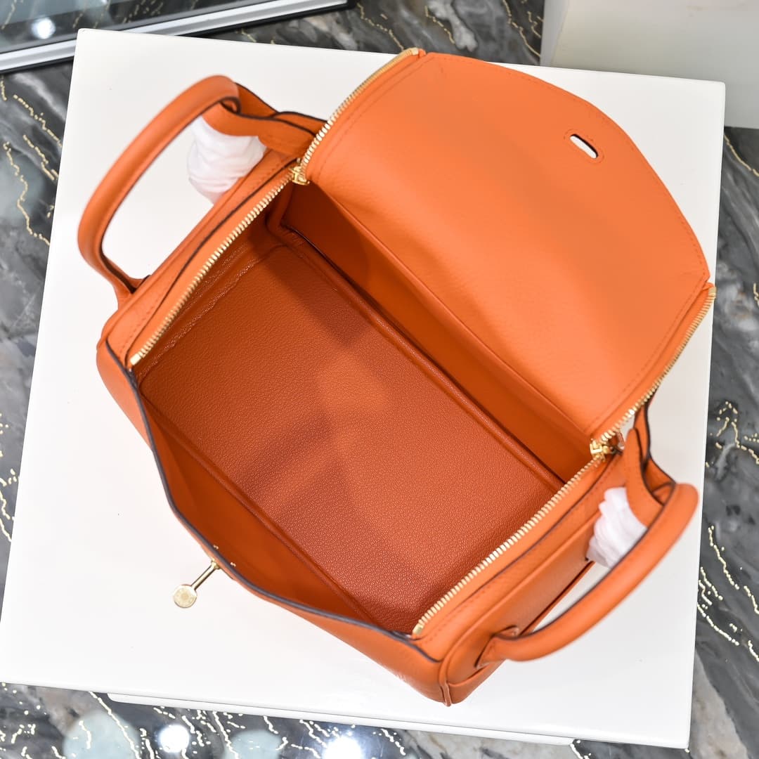 Hermes Lindy 19/26cm Bag Calfskin Leather High