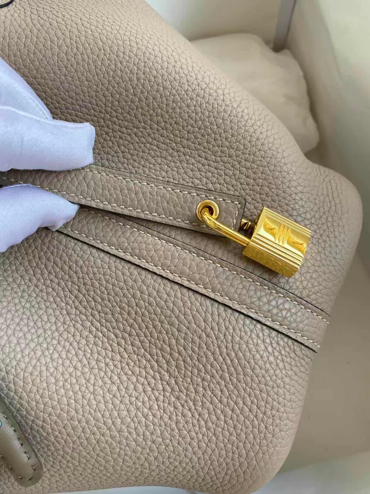 Hermes Picotin Lock 18/22 Bag Togo Leather In Trench-Gold WAX High
