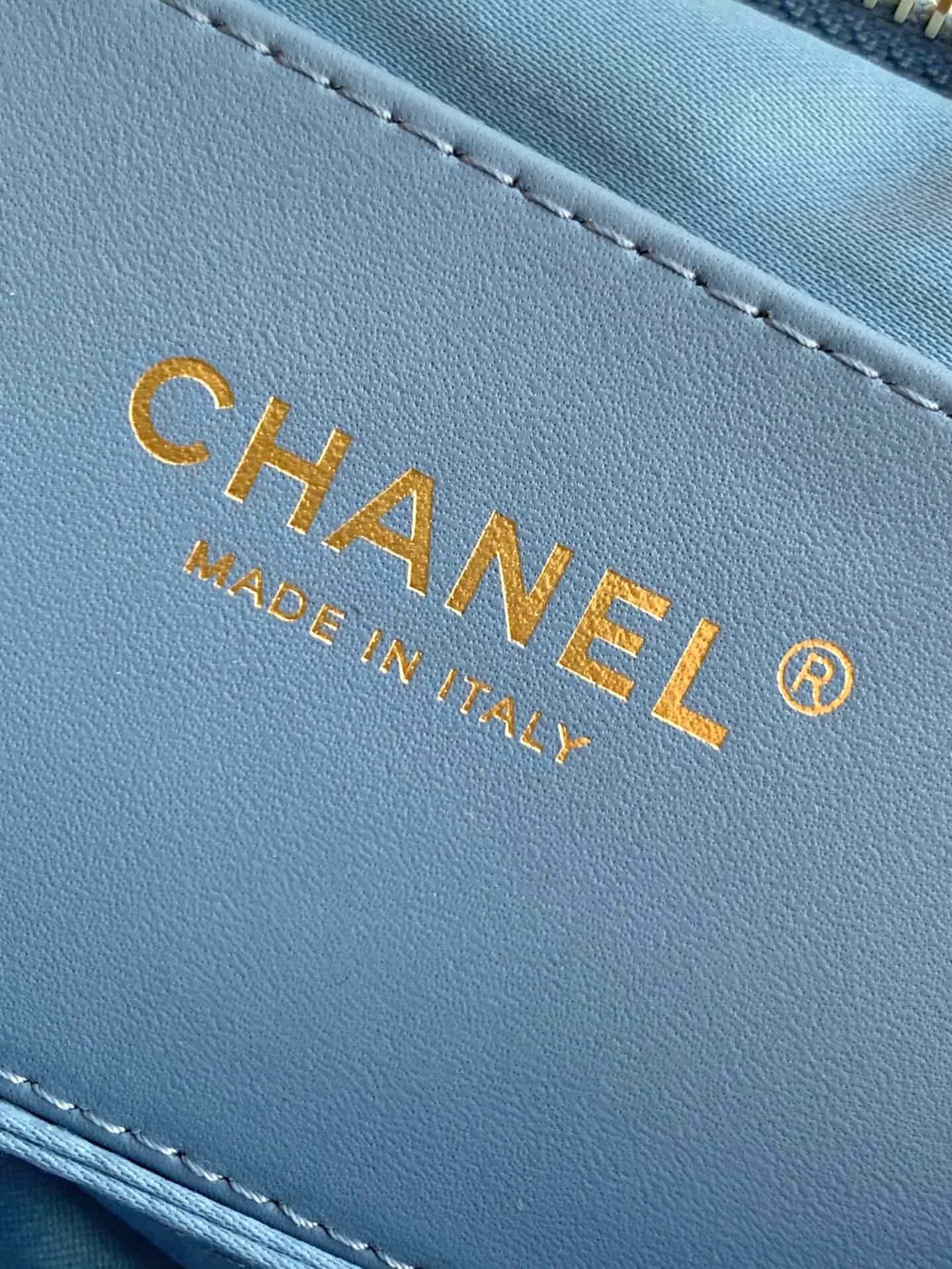 Chanel Mini Bow Bag Denim & Gold-Tone Metal Blue AS5849 A