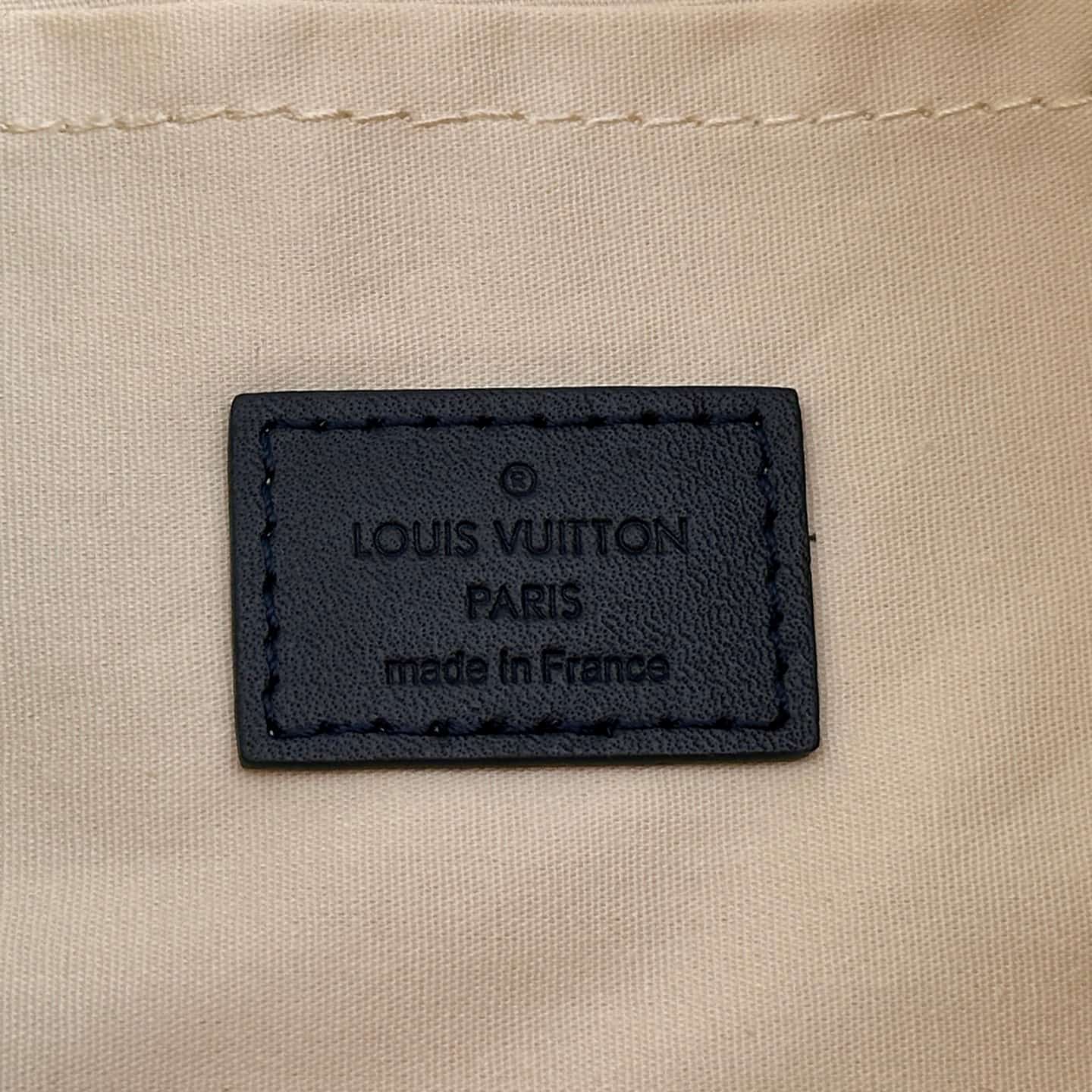 Louis Vuitton Mini Lin Pochette Kathleen Monogram Canvas Grey Blue M92334 High