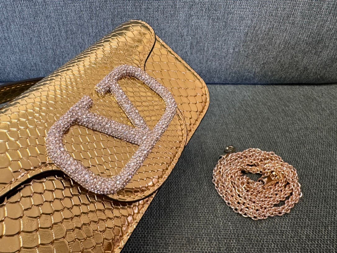 Valentino Garavani MINILOC mini shoulder bag 1133S Calfskin Gold High