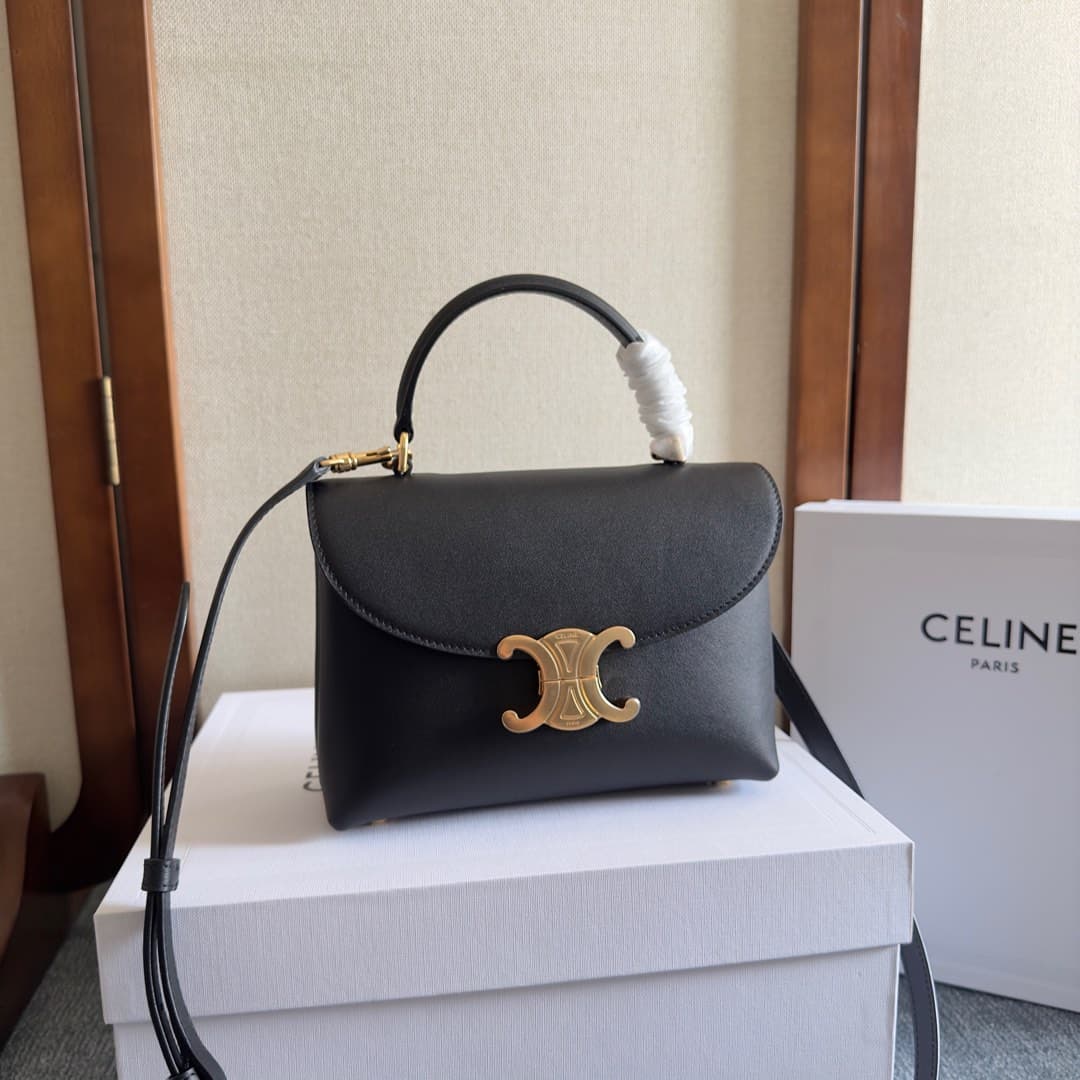 Celine Mini Nino bag in Black Supple Calfskin High
