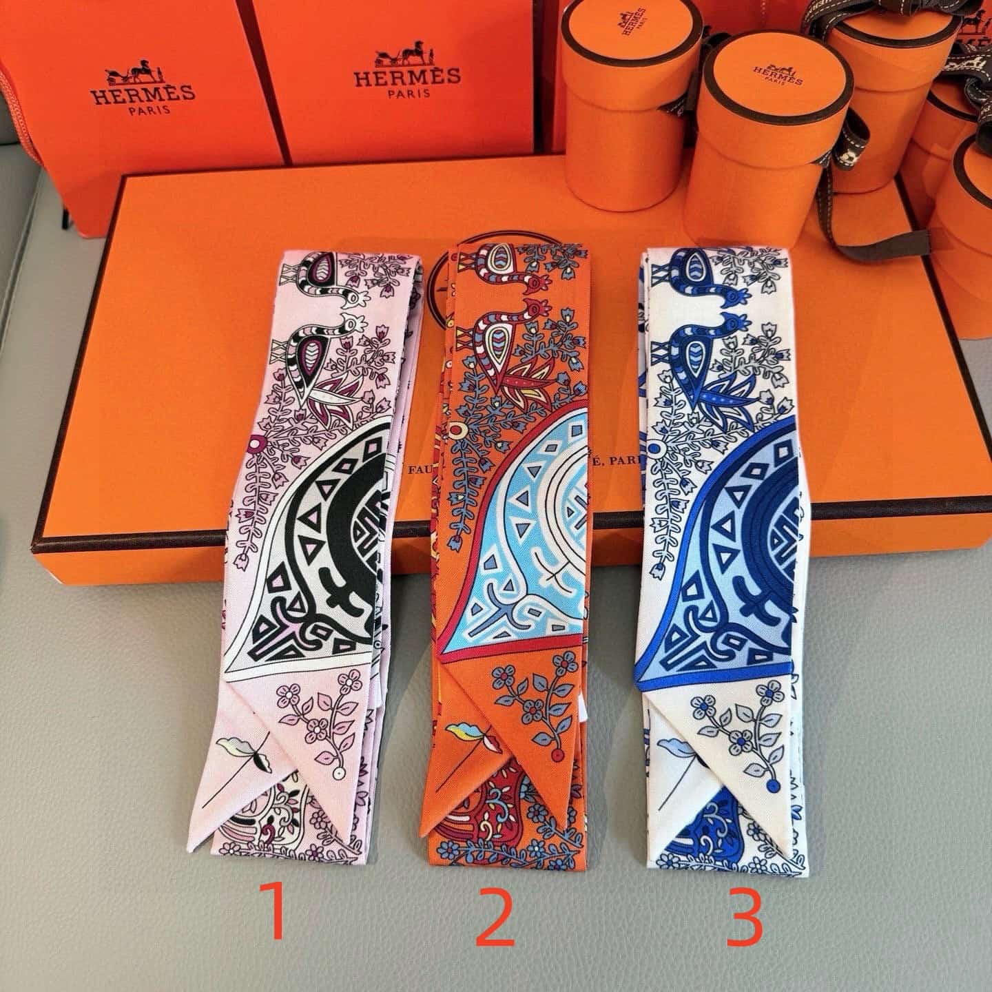 Hermes Silk Twilly scarf