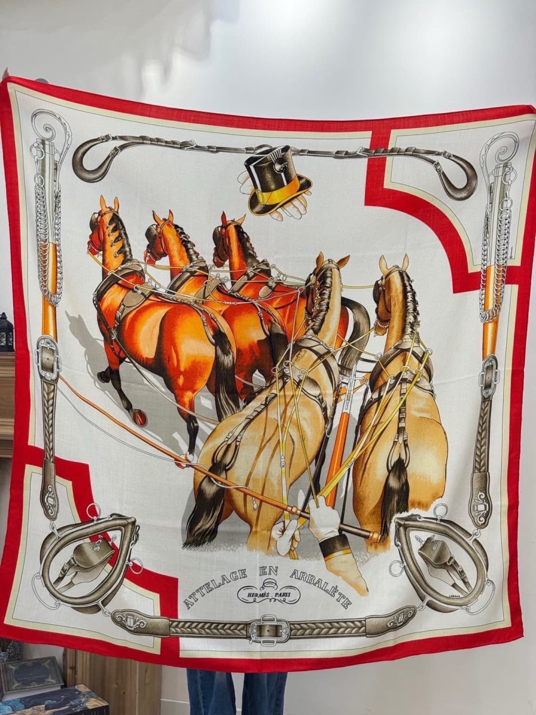 Hermes Attelage en Arbalete forever scarf