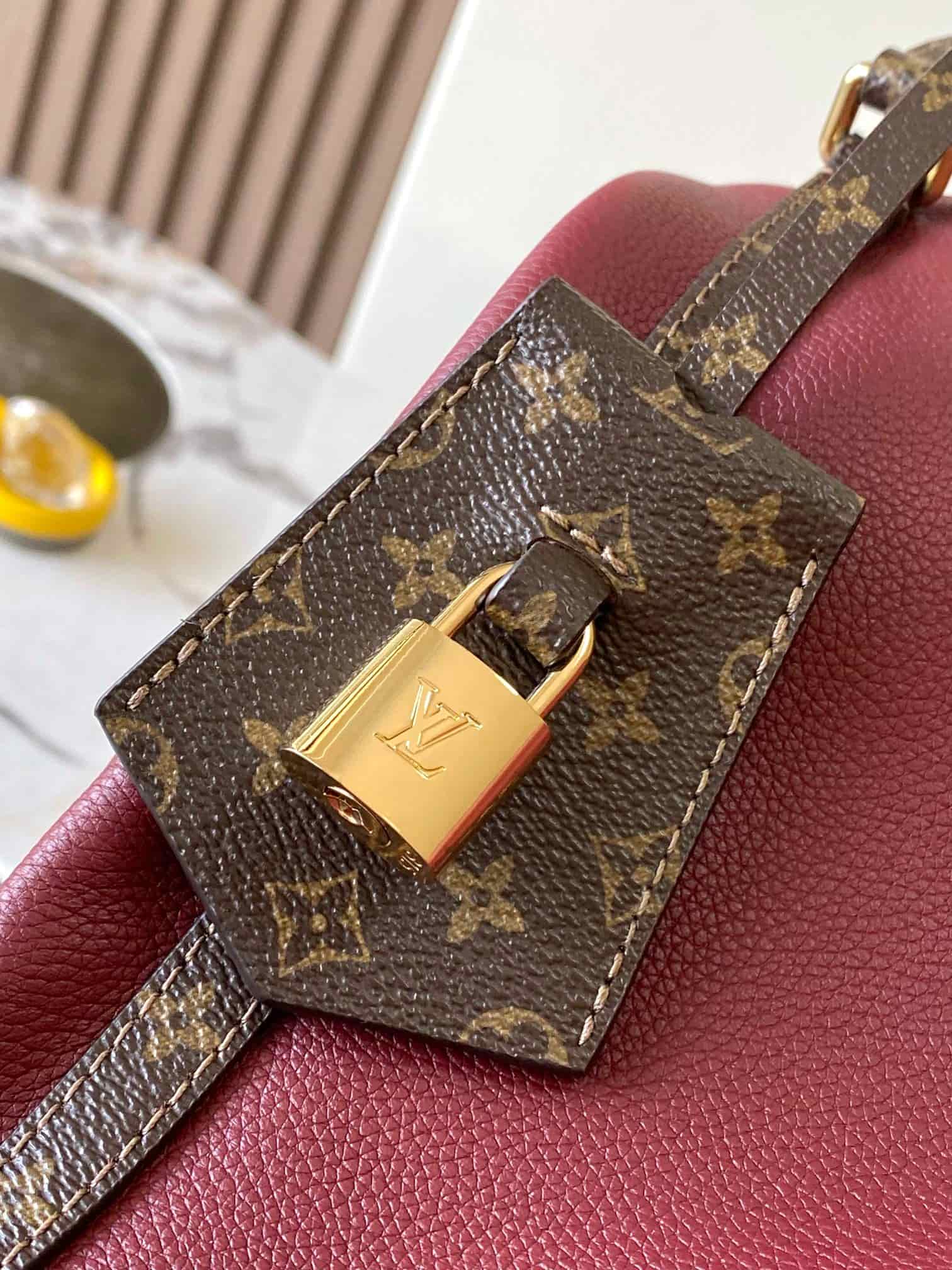 Louis Vuitton Express MM handbag in Carmin red calfskin leather M27689 TOP
