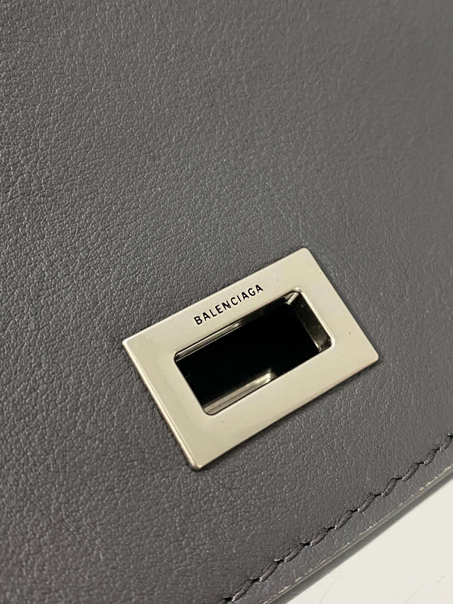 Balenciaga Rodeo Large Bag in Grey Leather With Silver-Tone Metal TOP