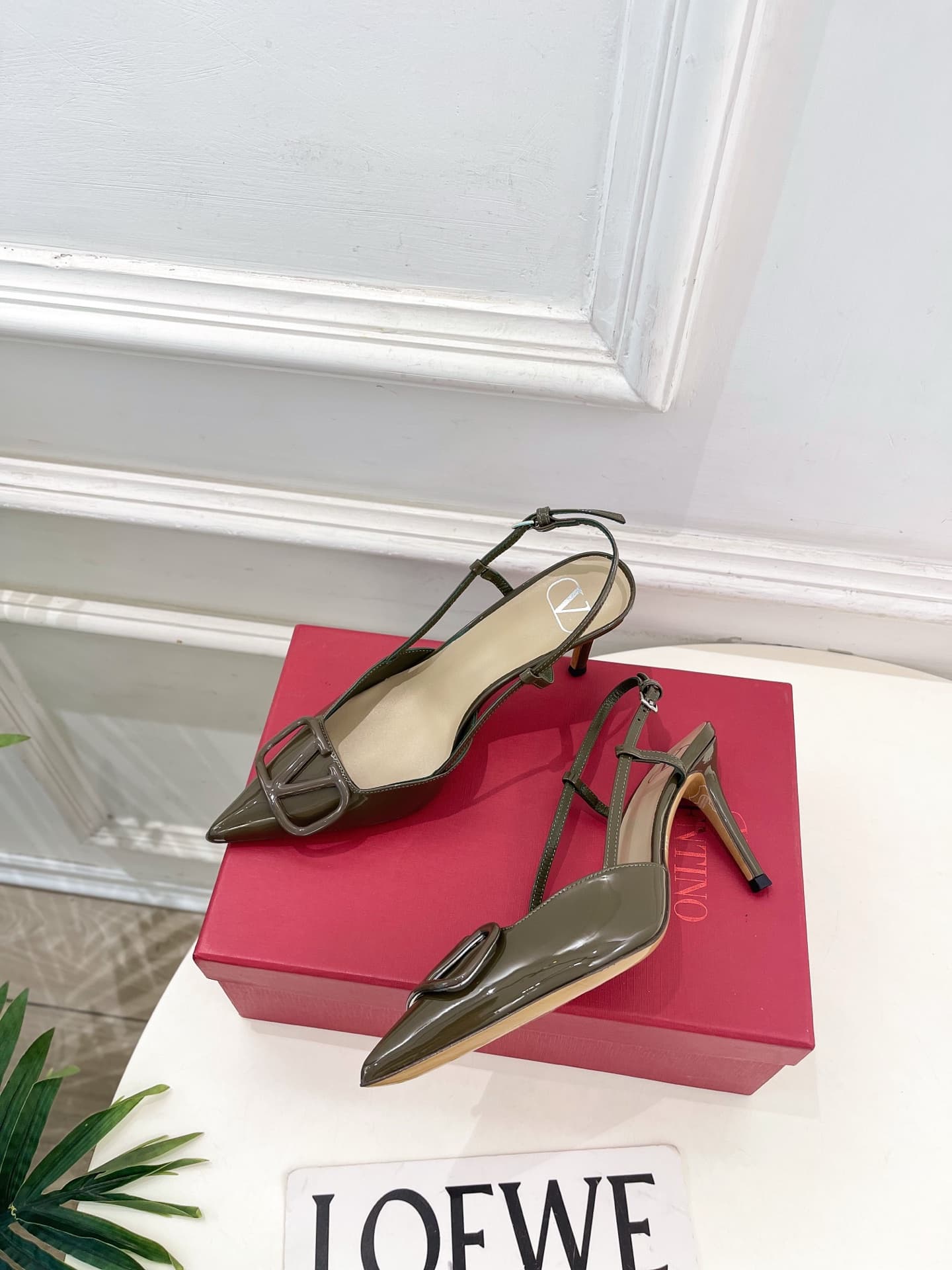 Valentino Garavani VLogo Signature Patent Leather Slingback Pumps