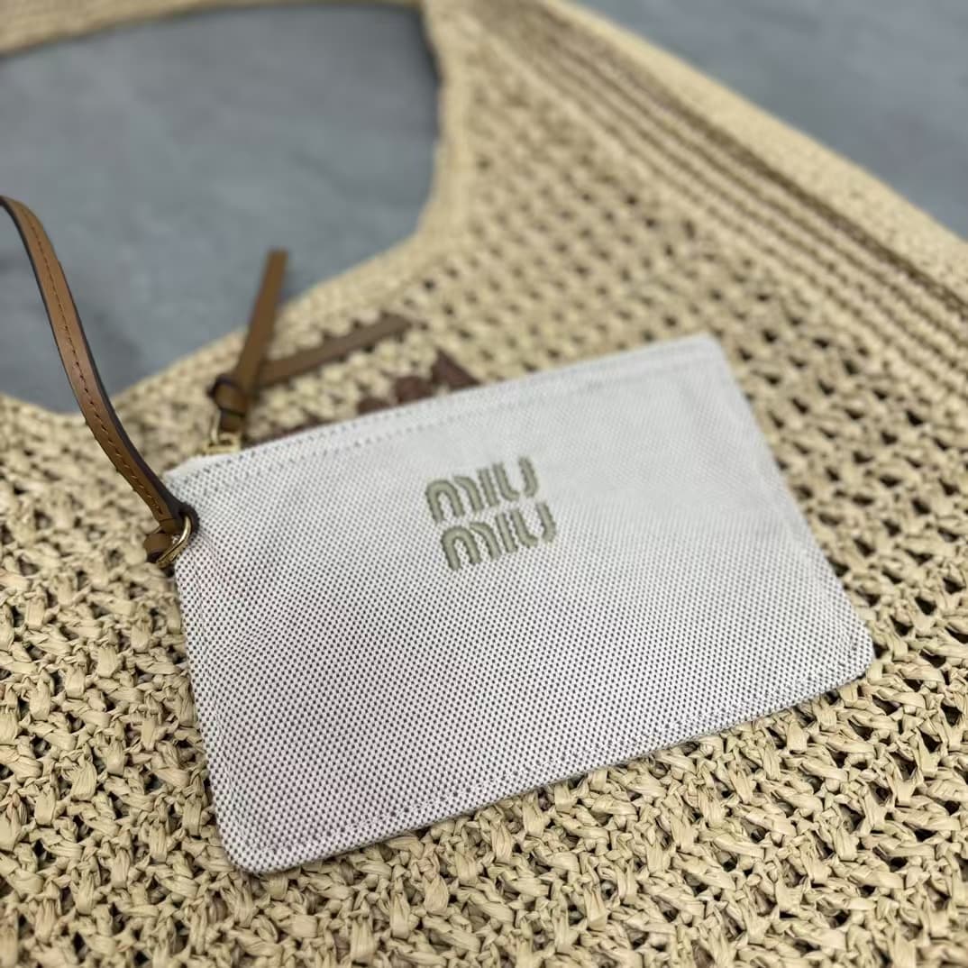 Miu Miu Woven fabric hobo bag High