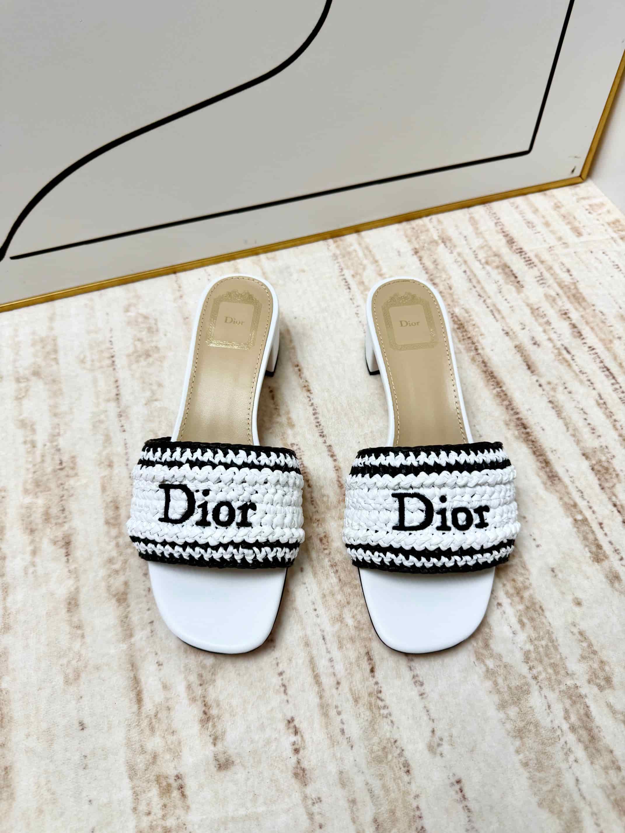 Dioriviera Dior Woven Slide Shoes Women
