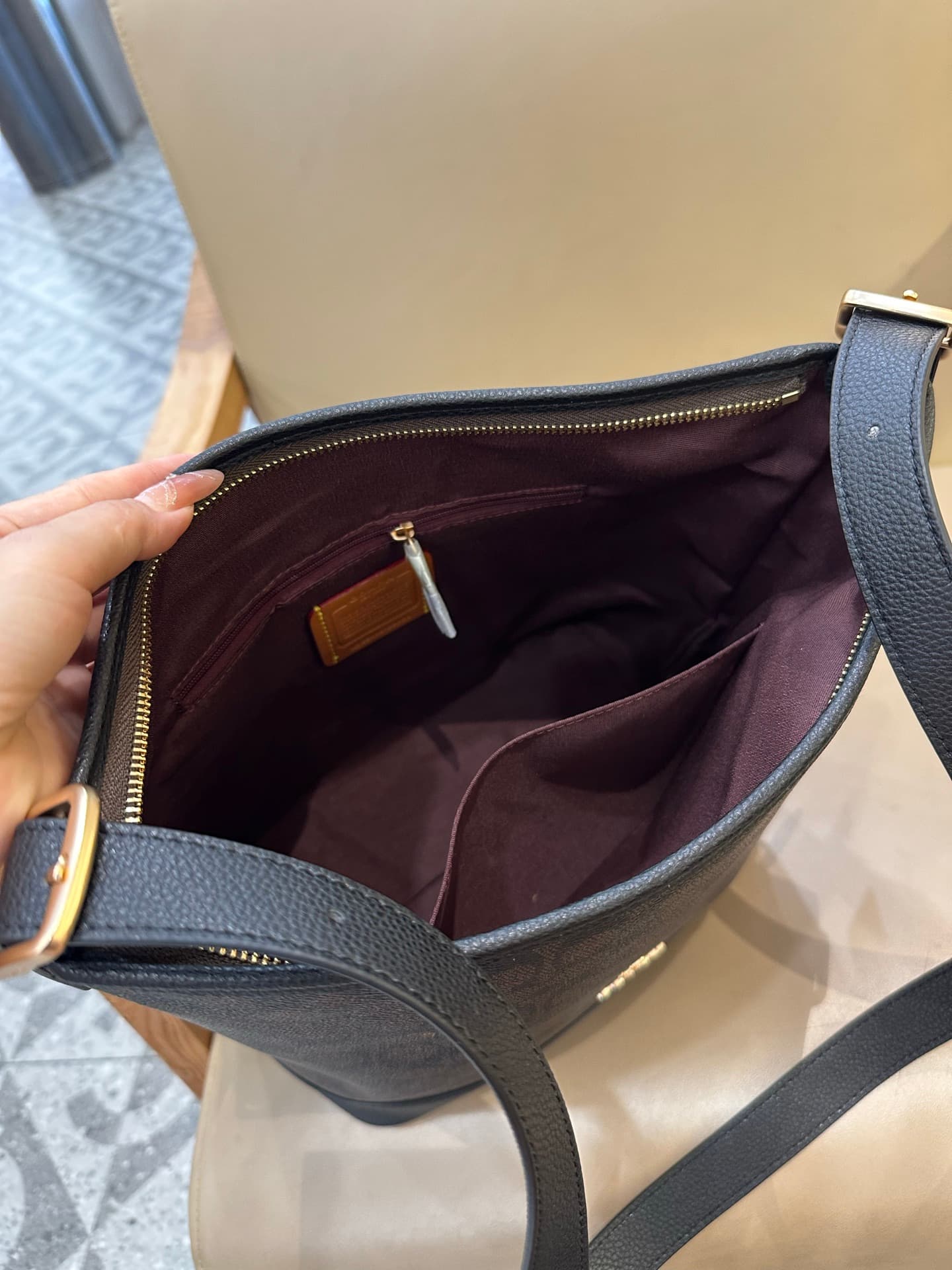 Coach Jude Duffle Bag in Signature Canvas with Walnut Leather High